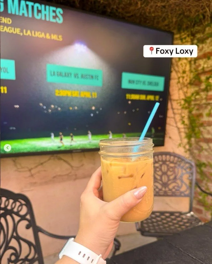 Goals, drinks, and match-day magic. ⚽☕ 

Thanks @boopingaroundwithmeg for tagging us! Join us at Foxy Loxy for every World Cup match&mdash;your go-to caf&eacute; for cheering loud and sipping well.

#FoxyLoxy #CourtyardBar #SoccerFans