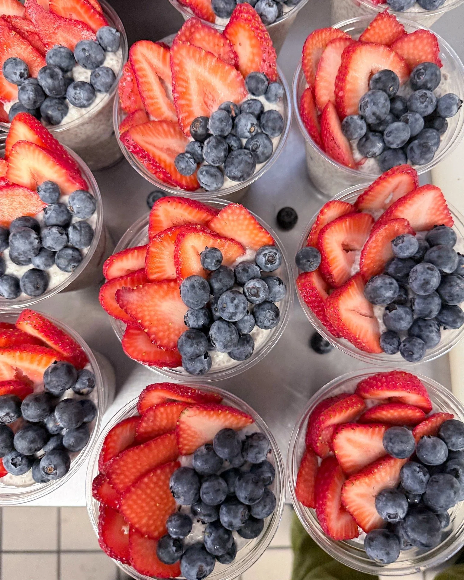 Delicious mornings start here ✨

Our chia pudding is layered, topped, and dressed to impress&mdash;with strawberries, blueberries, and all the good vibes.

Thanks @m0gzec for capturing this dreamy bite. 

Stop by and order yours today!

#FoxyLoxyCafe