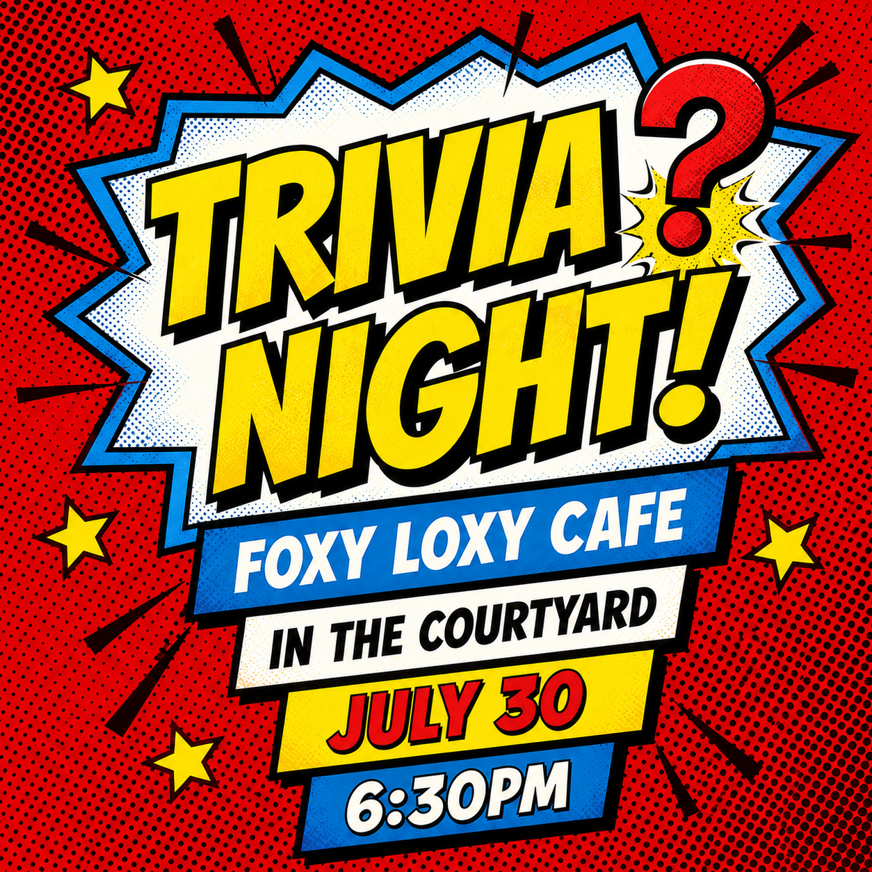 Trivia Night at Foxy Loxy Cafe