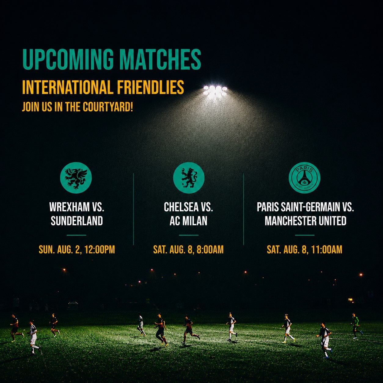 Let&rsquo;s keep watching soccer together ya&rsquo;ll! We have a line up of International Friendlies happening this week. See you in the courtyard. ⚽️🍻

#europeansoccer #futball #enjoysavannah #visitsavannah #cafelife