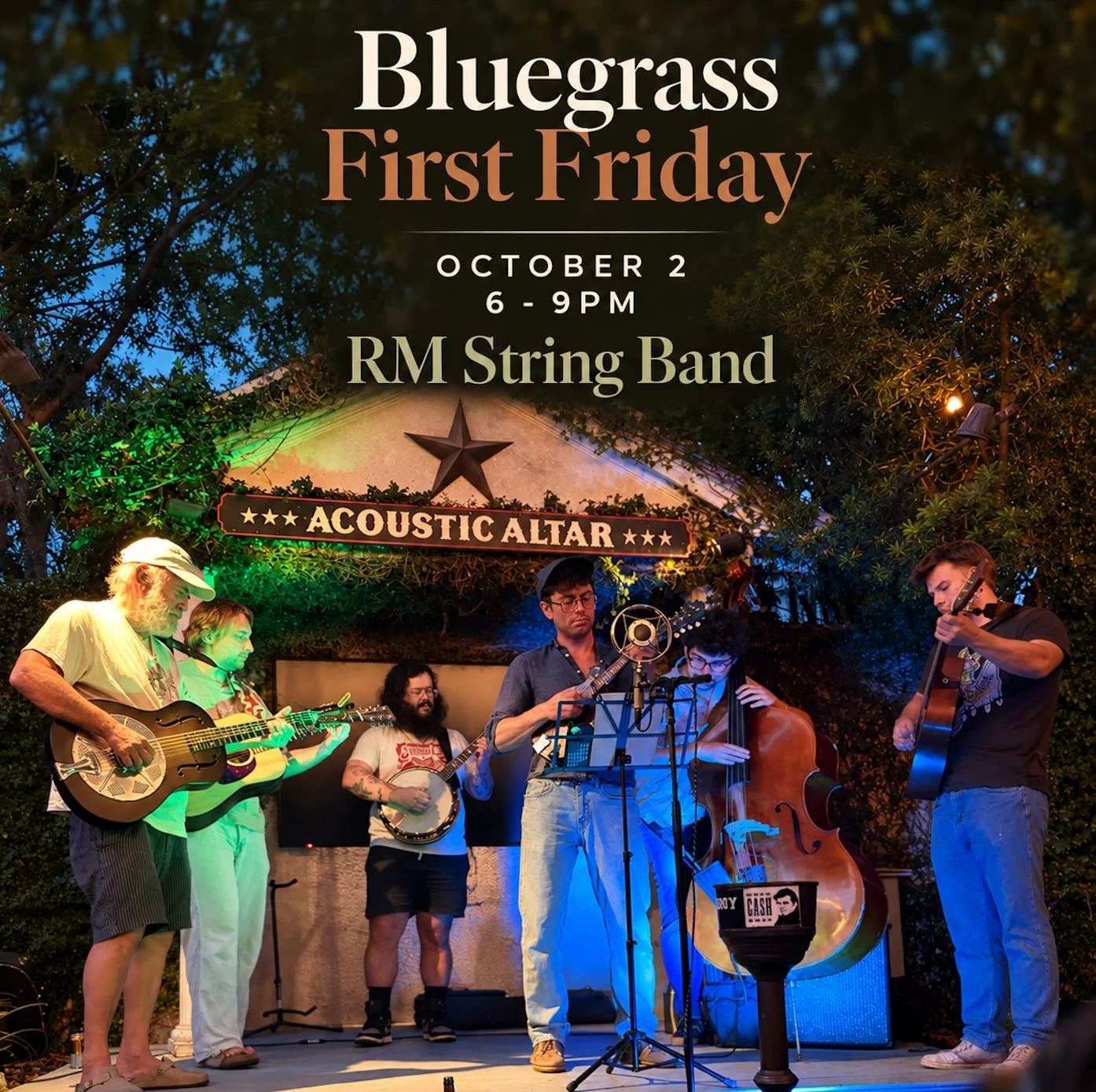 Join us for a Bluegrass First Friday with the RM String Band! 🎻 Enjoy live music, good vibes, and our Lattes &amp; Lone Stars special featuring $3 hot or iced lattes and $3 Lone Star beers from 6-9pm. Bring your friends, explore the Starland Distric