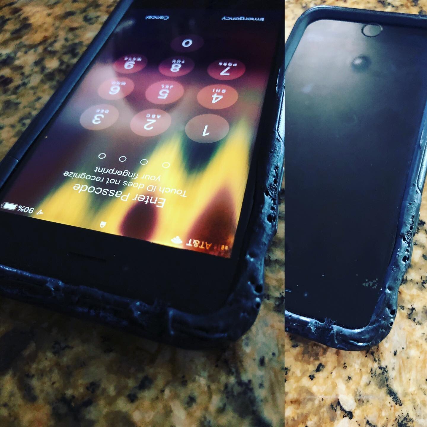 Grilled #iphone6splus ! We have seen everything but this is a first. Shout out to my father for a good laugh and luckily a quick fix. #rocketrepair