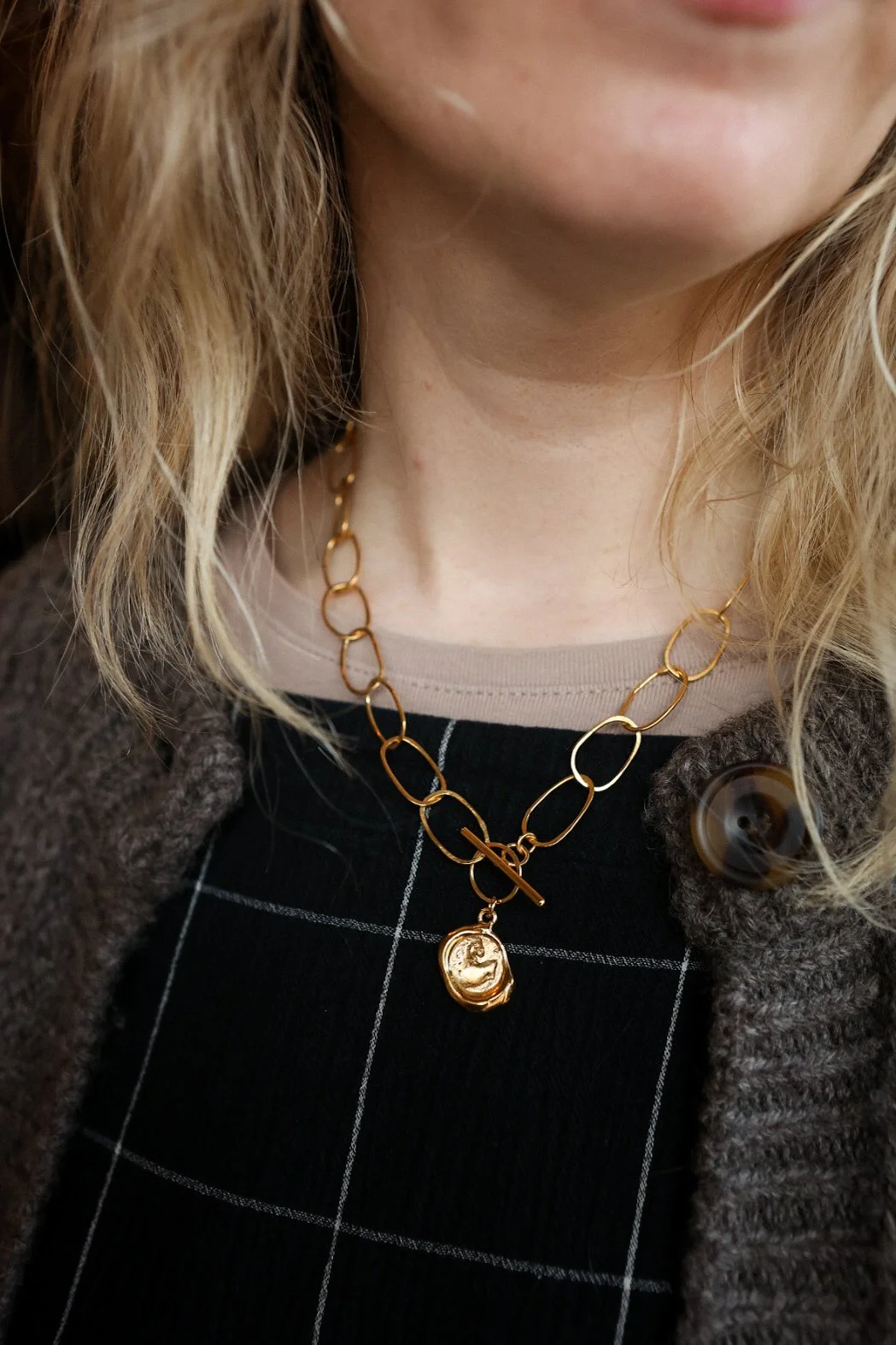 artemis lion ancient coin necklace by taken twice