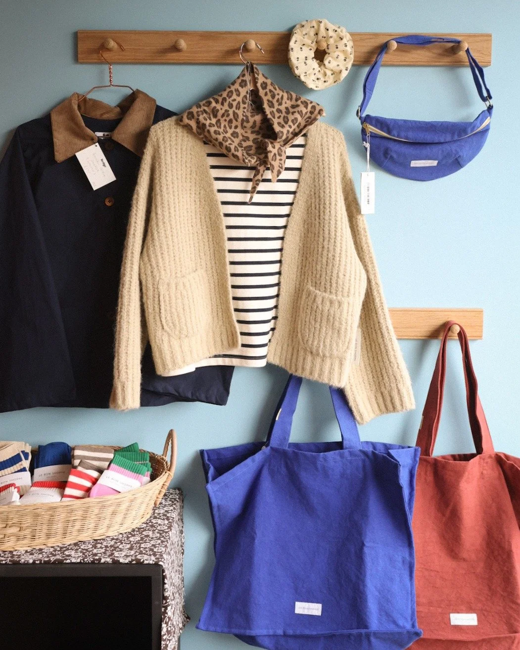 Saturday comes around again and we have even more to choose from to take you into the Autumn in style.  Incredible knits, block colour crossbody &amp; tote bags and the strongest sock game in this city I wager.  We do love a stripe here but we know h