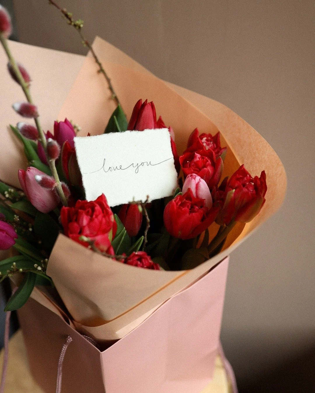 Fun fact&hellip;we have to preorder the gorgeous Lincolnshire tulips and flowers we use in our Valentine&rsquo;s bouquets well in advance (ok not that much fun but it is a fact) and the growers are selling out fast (true story), so if you haven&rsquo