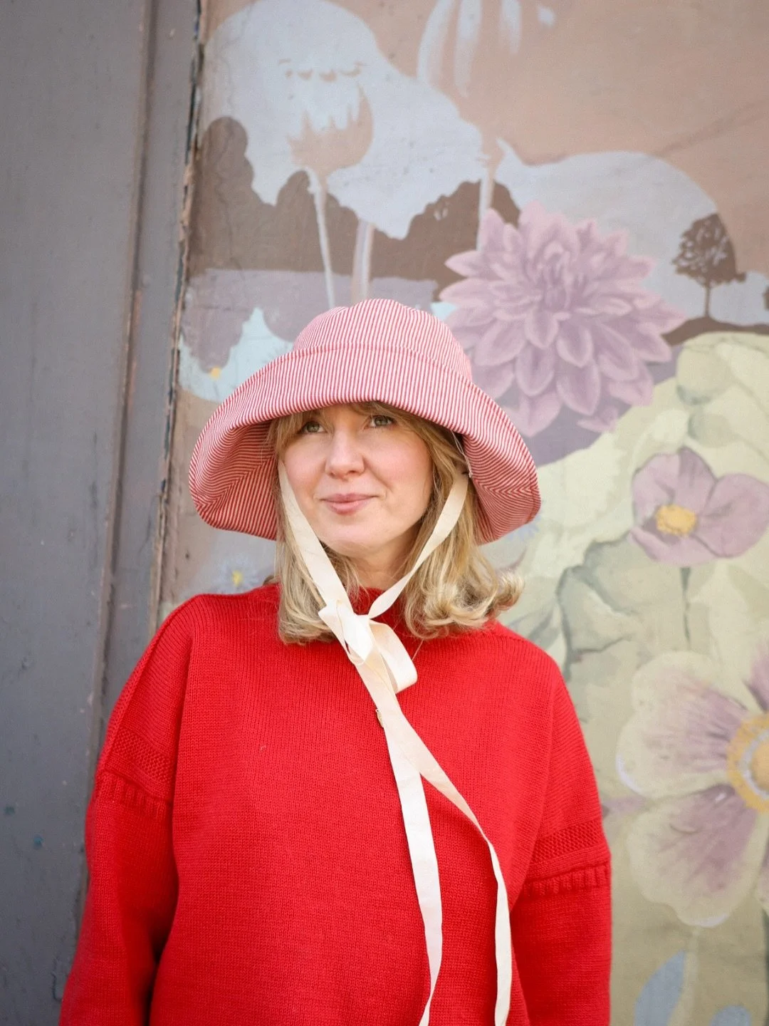 NEW ❤️ the margot hat - handmade here in stirchley in Japanese red stripe hickory denim. It&rsquo;s fully lined with a nice wide brim that can be folded up or kept down. The perfect addition to your summer wardrobe, it provides essential sun protecti