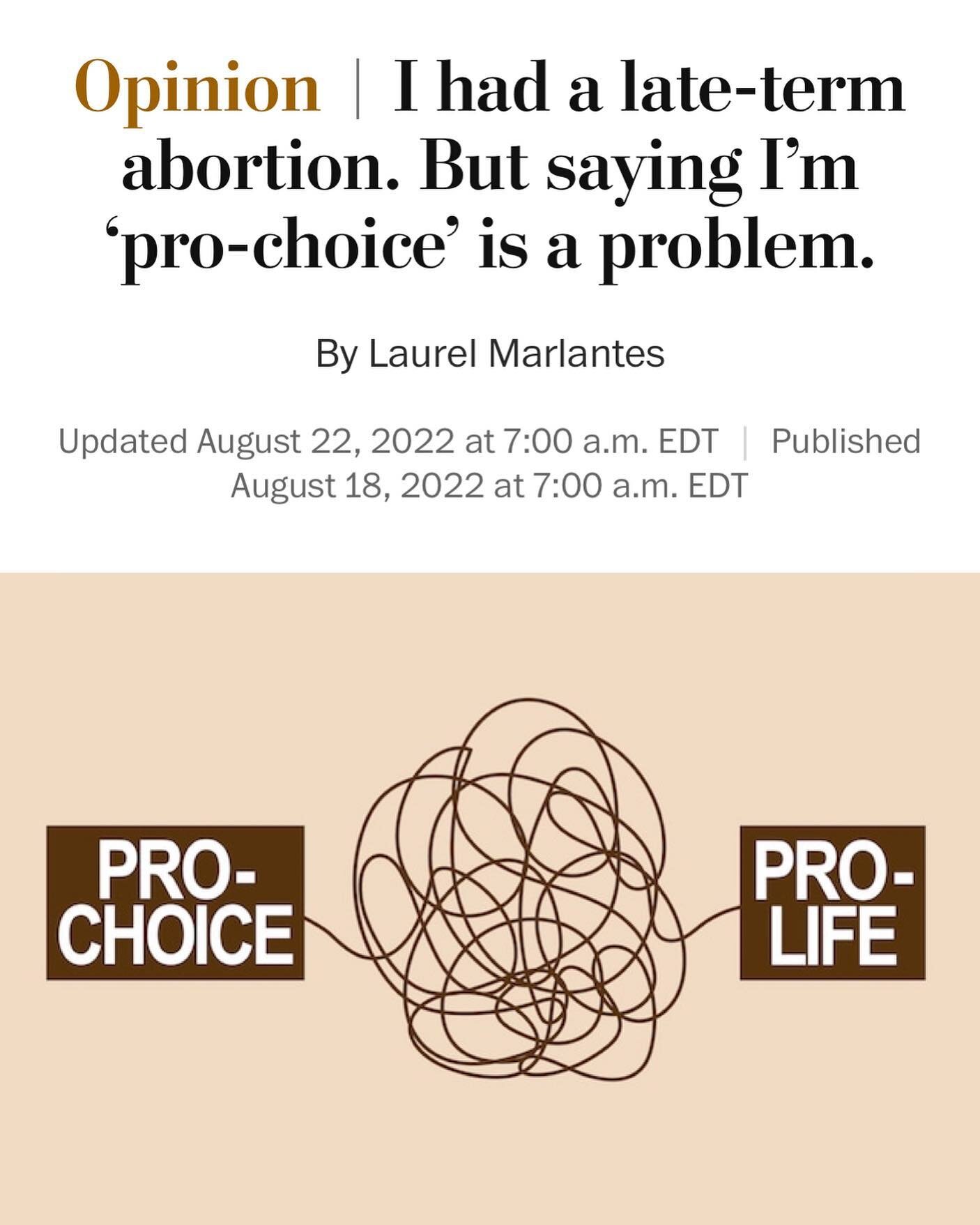 An OpEd I wrote is in the Washington Post this morning! Feeling all the feels about this &ldquo;being out there&rdquo;. But mostly grateful to @washingtonpost for giving my story and experience voice. 🙏🏻❤️ ⁣Thank you!
⁣
Abortion is so personal and 