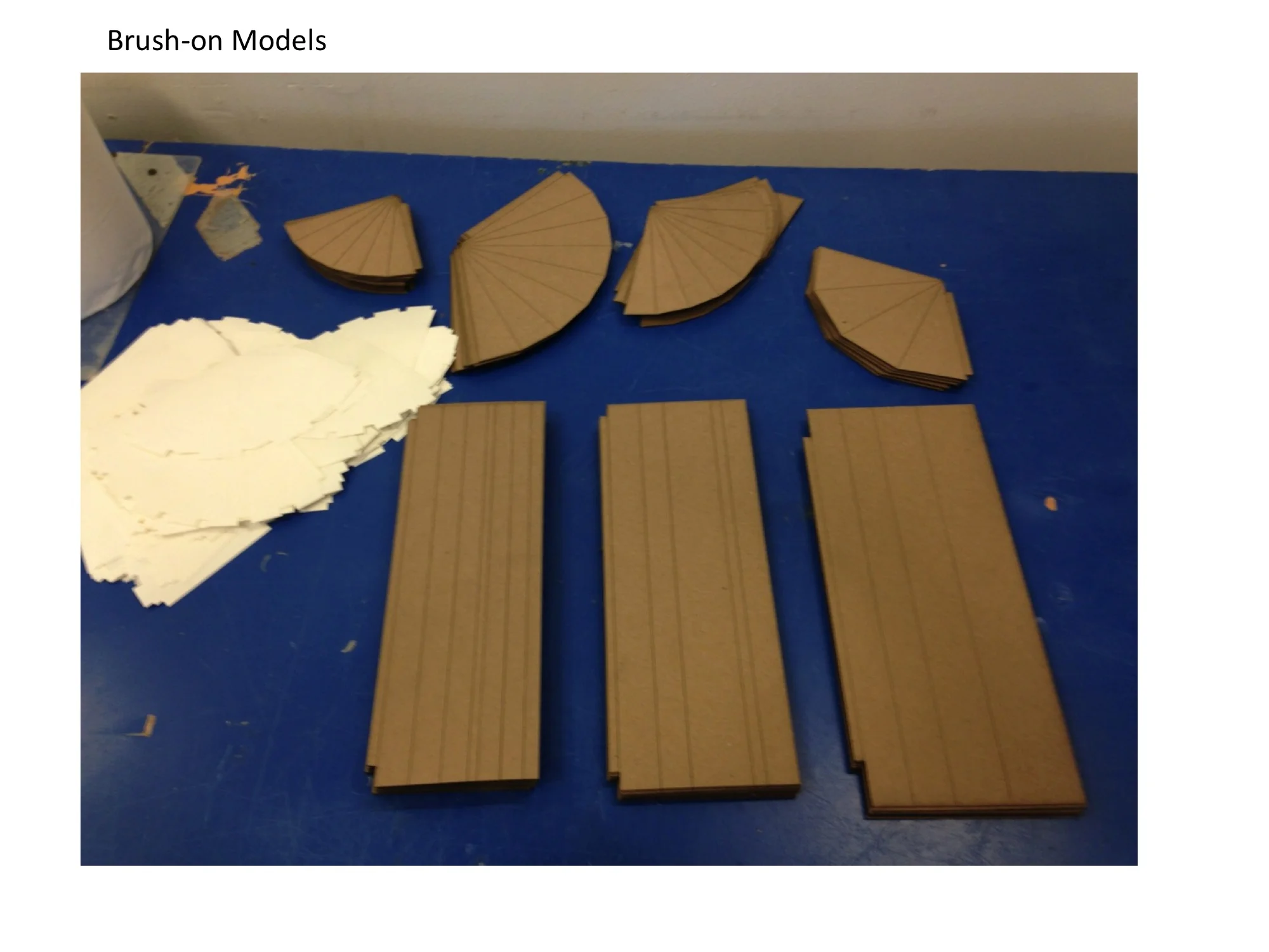 Laser cut cardboard forms ready for assembly