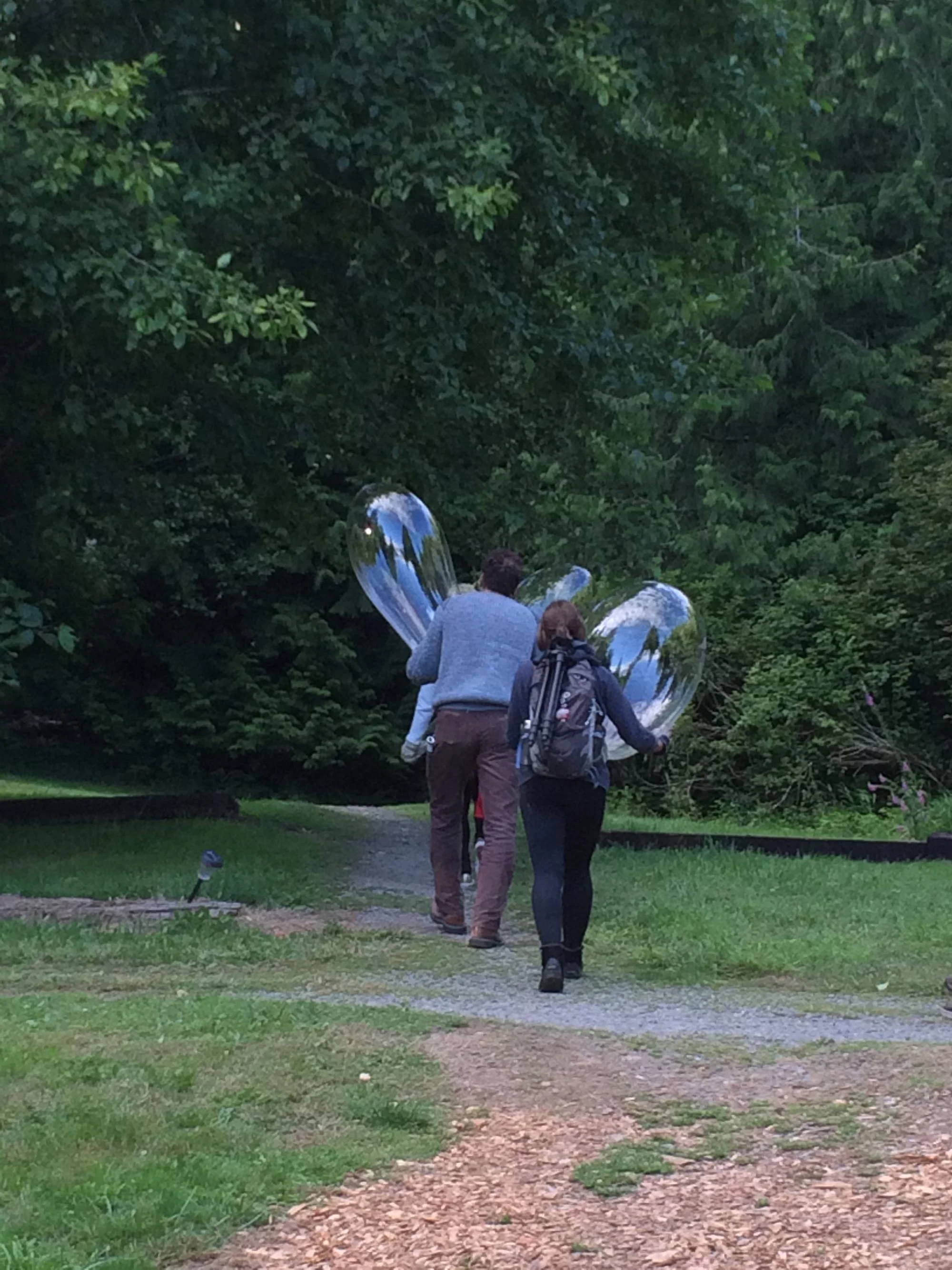 carrying the pieces into the forrest