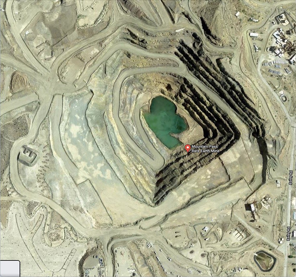 Mountain Pass Mine, Satelite view
