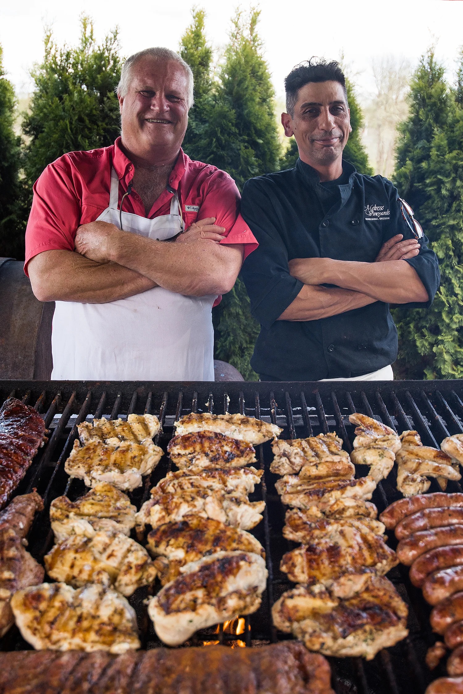 Melrose Vineyard's Wayne Parker (left) and Chris Haro.