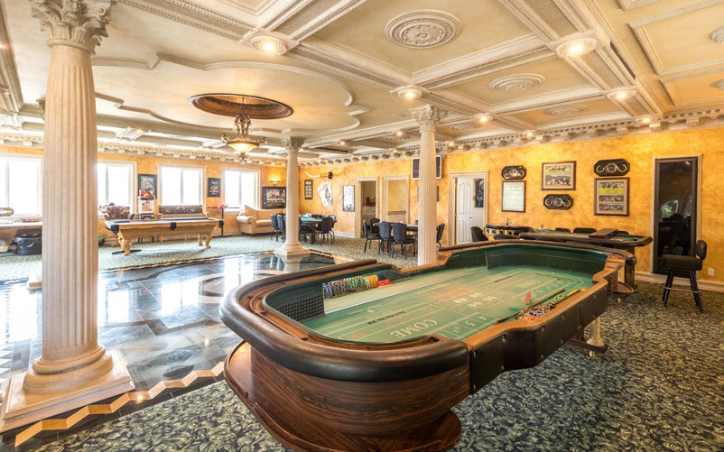 The recessed area above the chandelier can be seen at Bellagio. The chandelier can be seen at Target. “The producer of this Million Dollar Rooms show asked me how much I paid for that. I told her $50. That wasn’t the answer she wanted to hear,” he says.