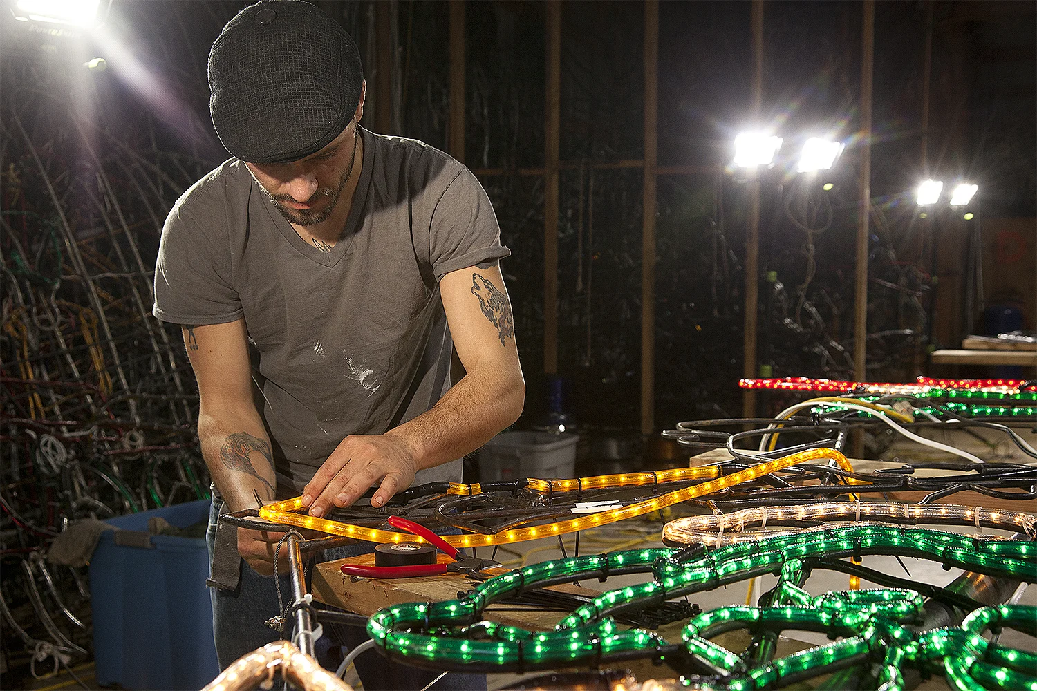 Festival displays feature some 500,000 lights, many of which have to be replaced on an annual basis.