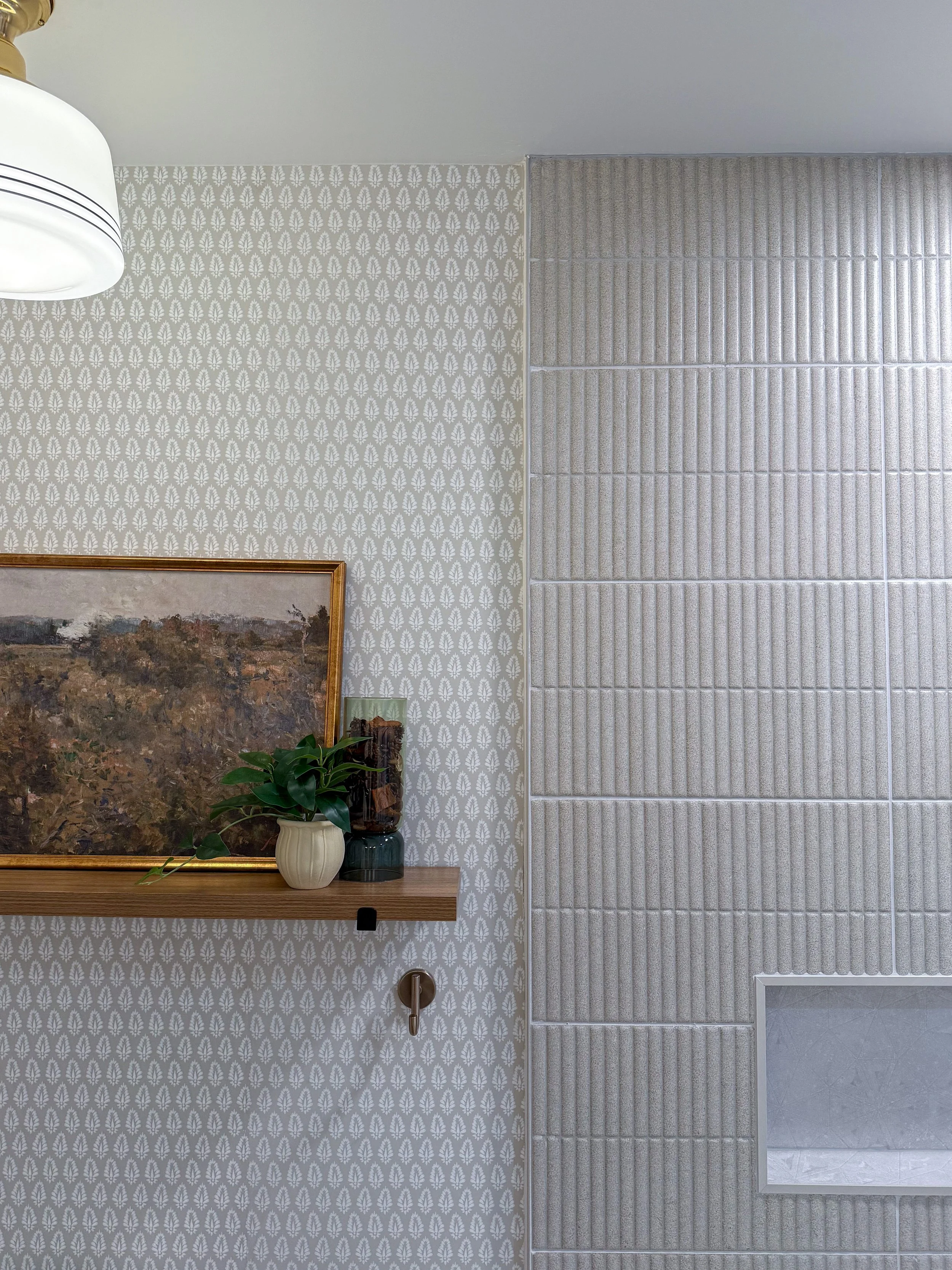 guest bathroom remodel, bathroom renovation reveal, full bathroom remodel before and after, small bathroom renovation ideas, luxury guest bathroom, French country bathroom design, Parisian style bathroom, patterned bathroom design, checkered tile