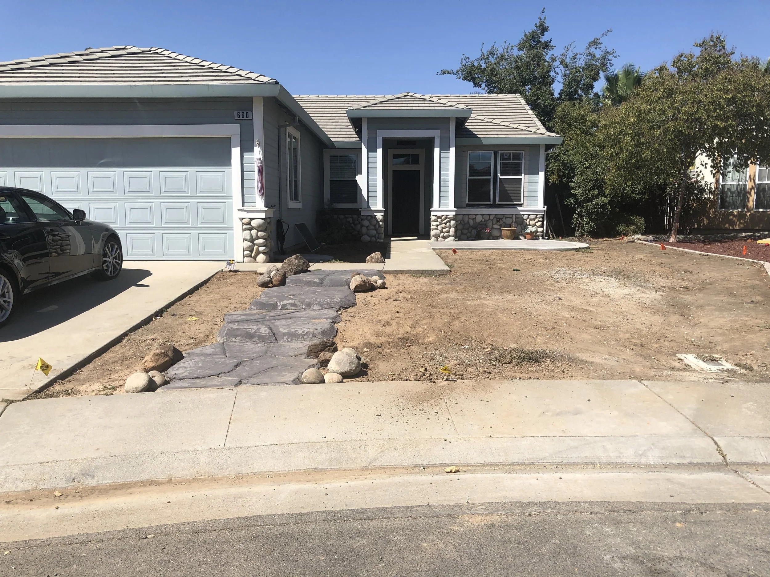 Pre-coloring / landscaping