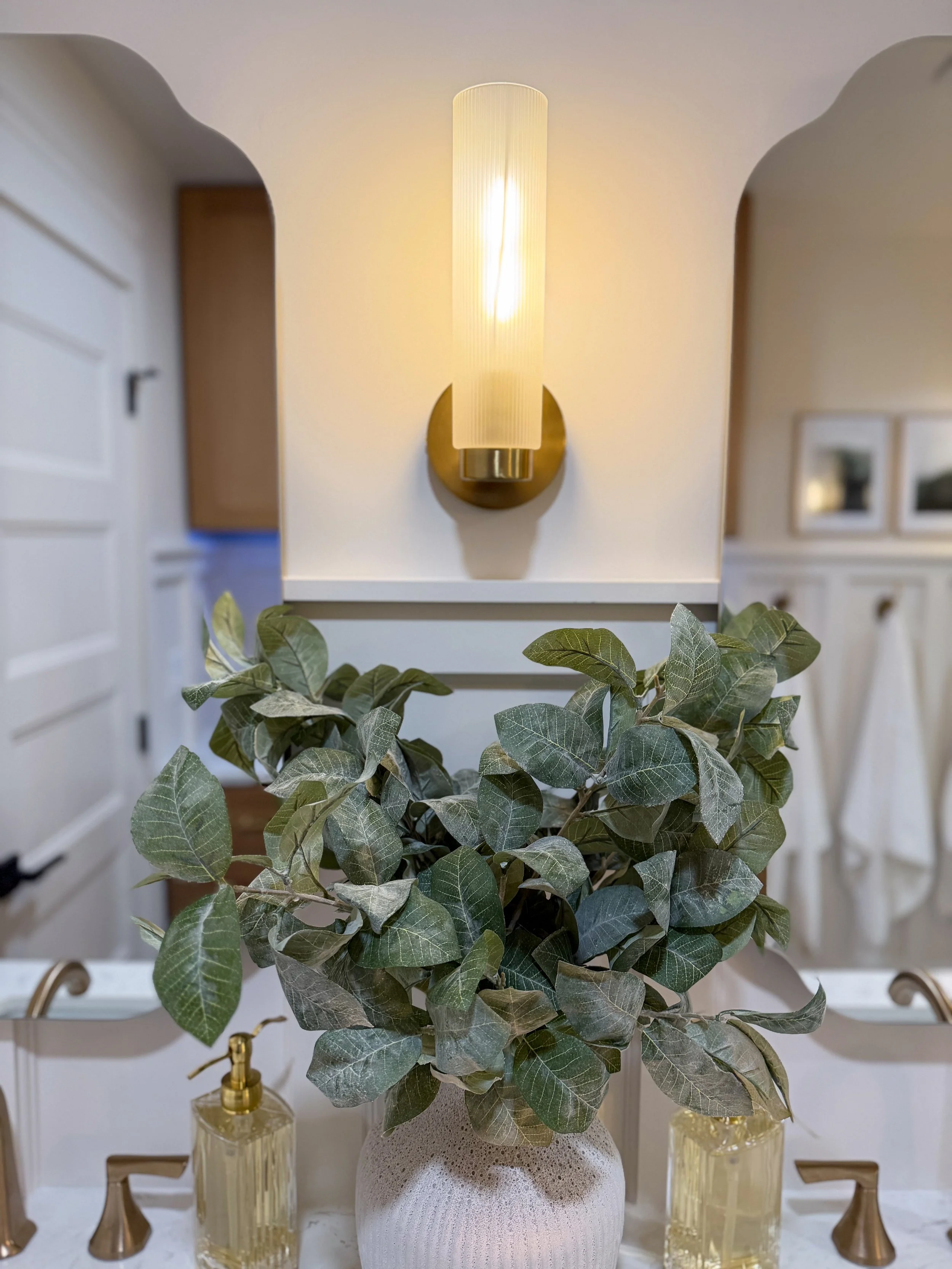 kids bathroom renovation, modern traditional bathroom, transitional bathroom design, family bathroom remodel, bathroom tile design ideas, bathroom storage solutions, interior design bathroom, timeless bathroom design, durable bathroom, arched shower