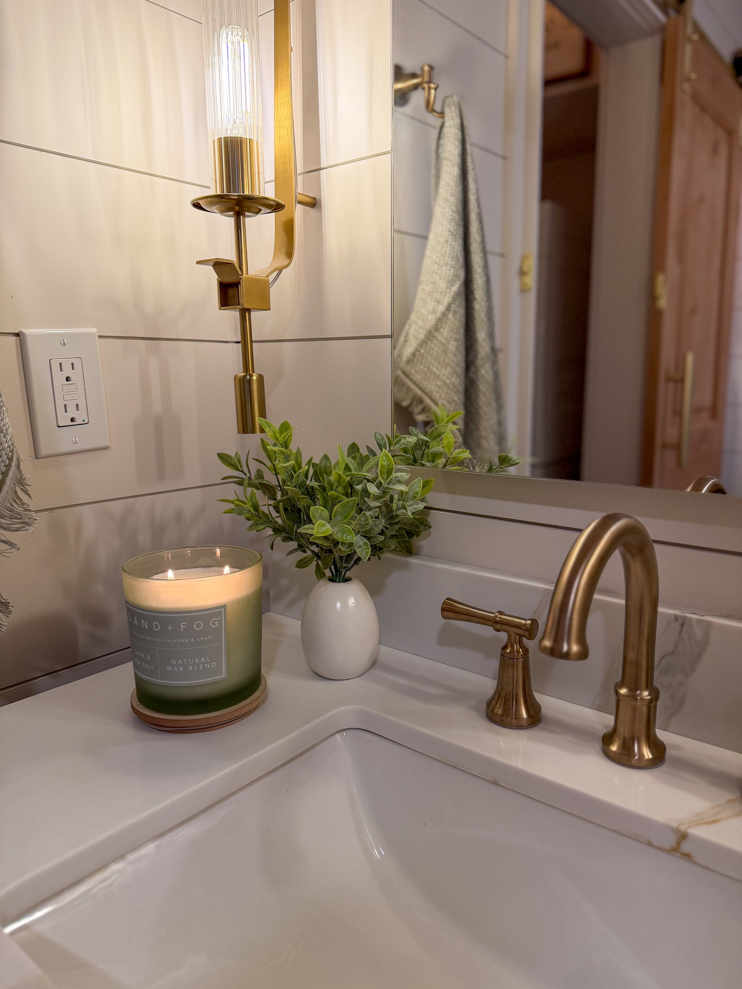 modern farmhouse bathroom, guest bathroom remodel, small bathroom remodel, bathroom renovation ideas, walk-in shower design, bathroom storage solutions, shiplap bathroom, modern farmhouse design, custom vanity, luxury guest bathroom, shower niche