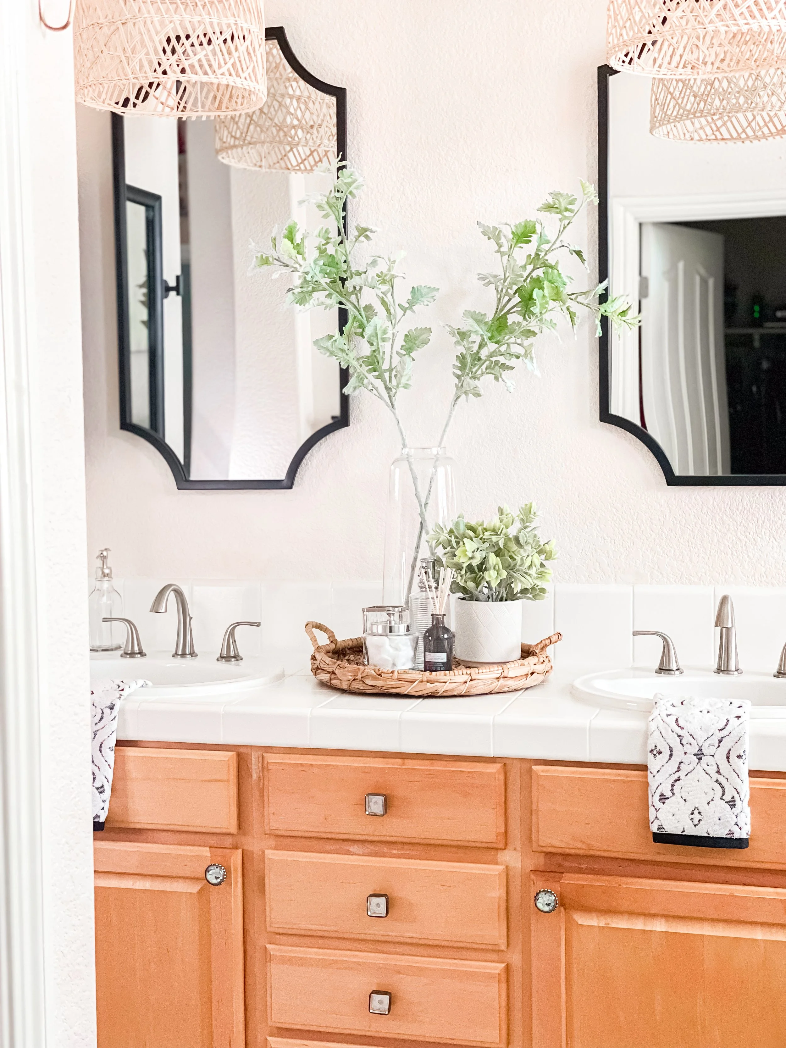 bathroom, remodel, bathroom remodel, facelift, mediterranean, decor, design, boho, tile, paint