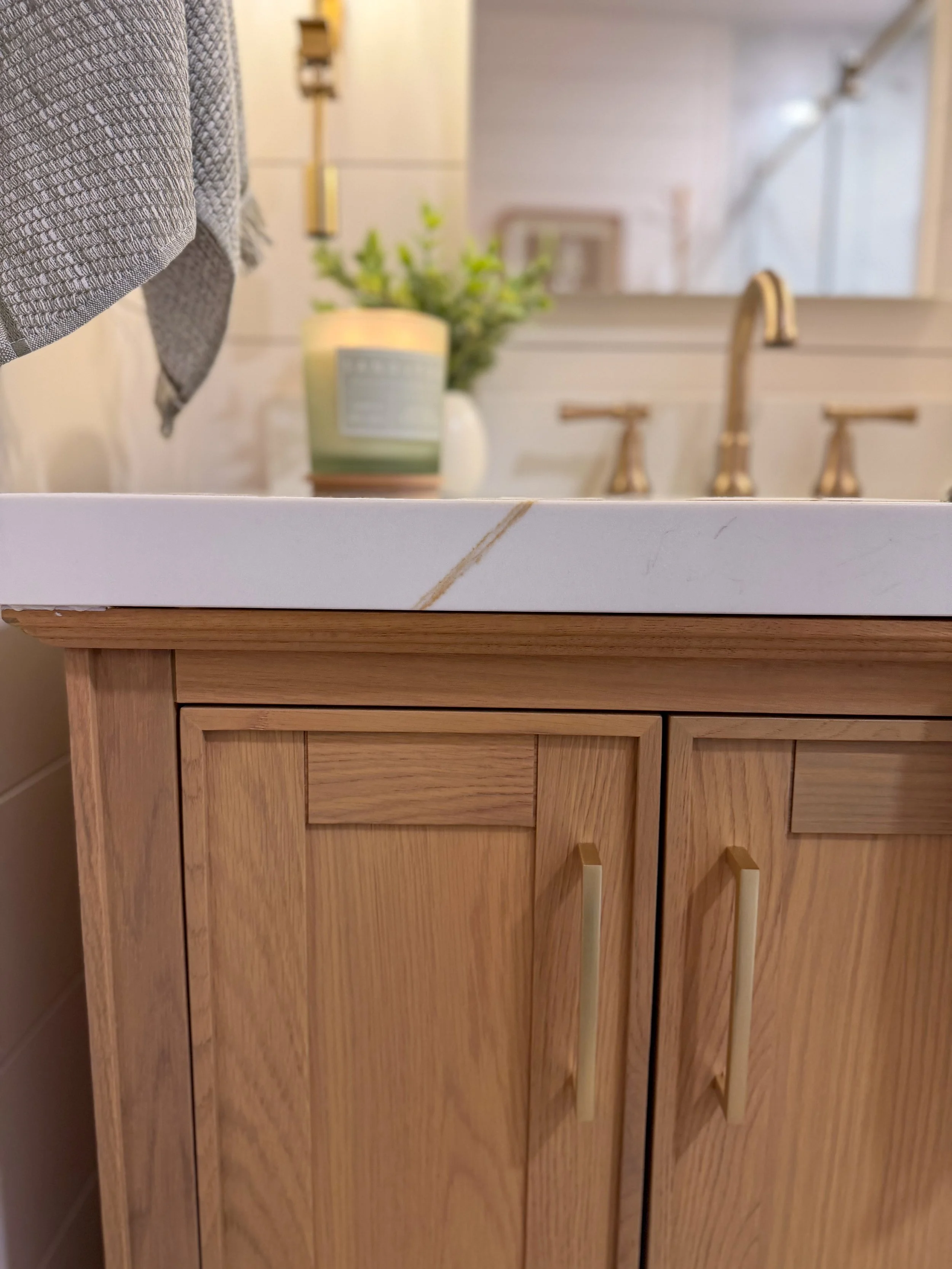 modern farmhouse bathroom, guest bathroom remodel, small bathroom remodel, bathroom renovation ideas, walk-in shower design, bathroom storage solutions, shiplap bathroom, modern farmhouse design, custom vanity, luxury guest bathroom, shower niche