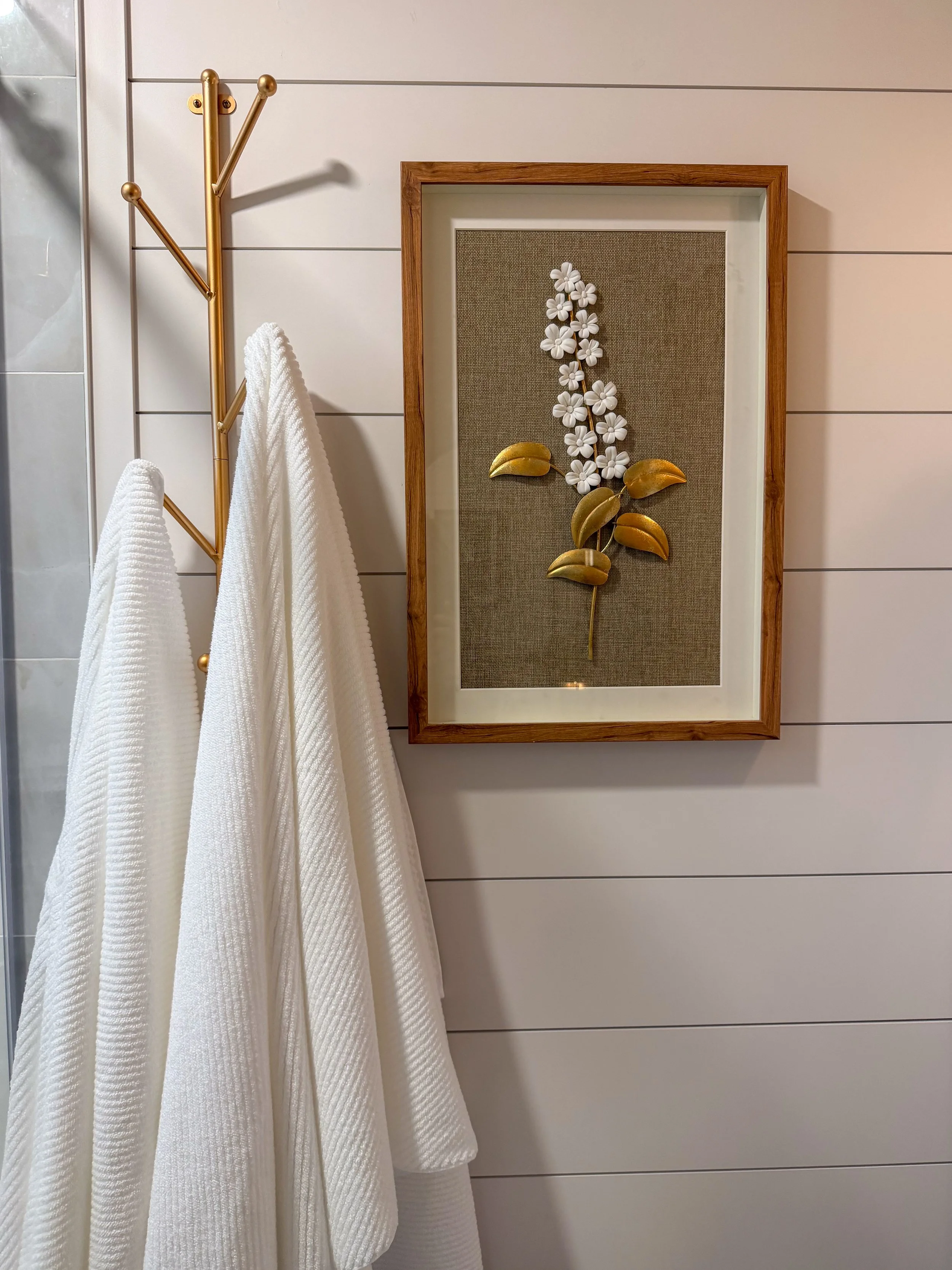 modern farmhouse bathroom, guest bathroom remodel, small bathroom remodel, bathroom renovation ideas, walk-in shower design, bathroom storage solutions, shiplap bathroom, modern farmhouse design, custom vanity, luxury guest bathroom, shower niche