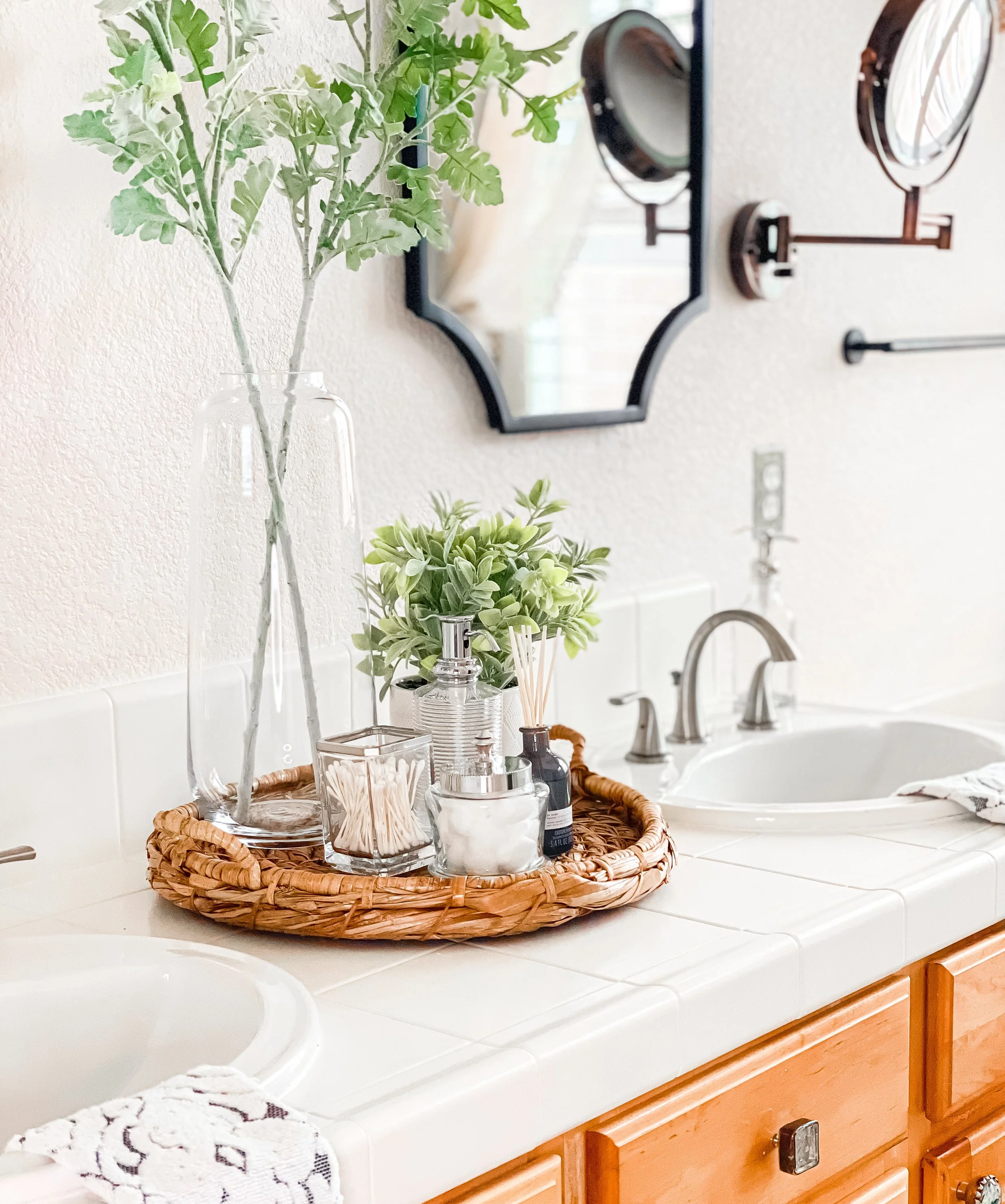 bathroom, remodel, bathroom remodel, facelift, mediterranean, decor, design, boho, tile, paint