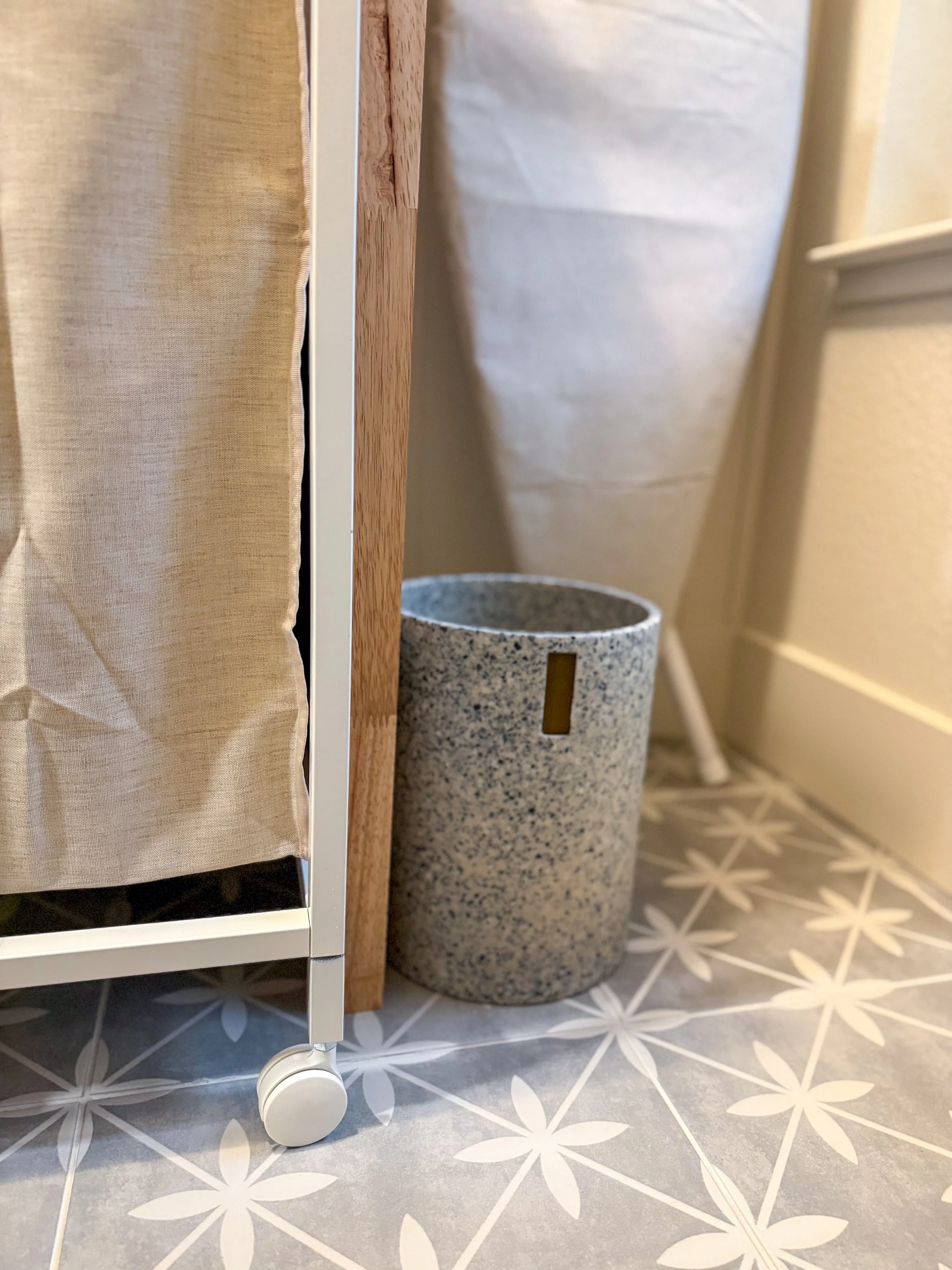 laundry room remodel, french country laundry room, built in storage, folding station, laundry clothes rod, cozy reading nook, open shelving, creative storage solutions, floating shelves decor, shiplap walls, tile flooring, butcher block countertop