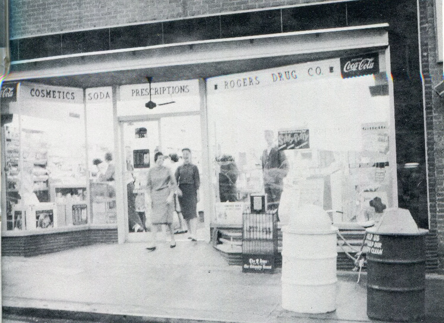 Outside Rogers Drug Store