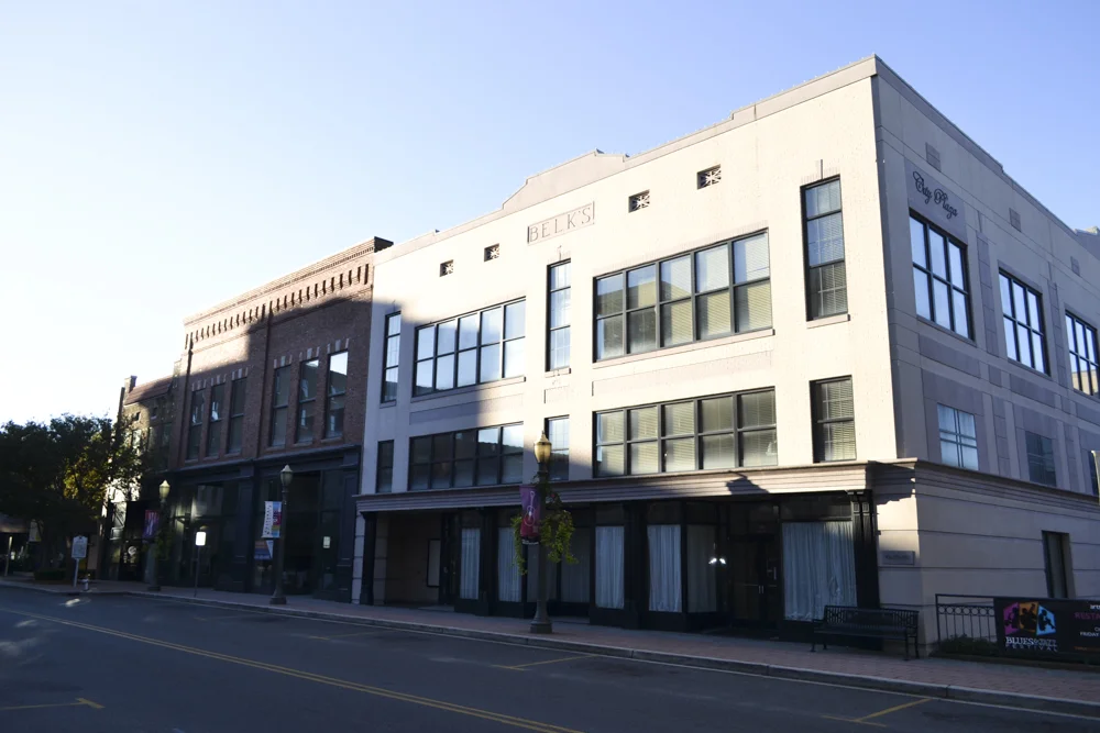 Location of the former Belk Dept. Store and City Club 