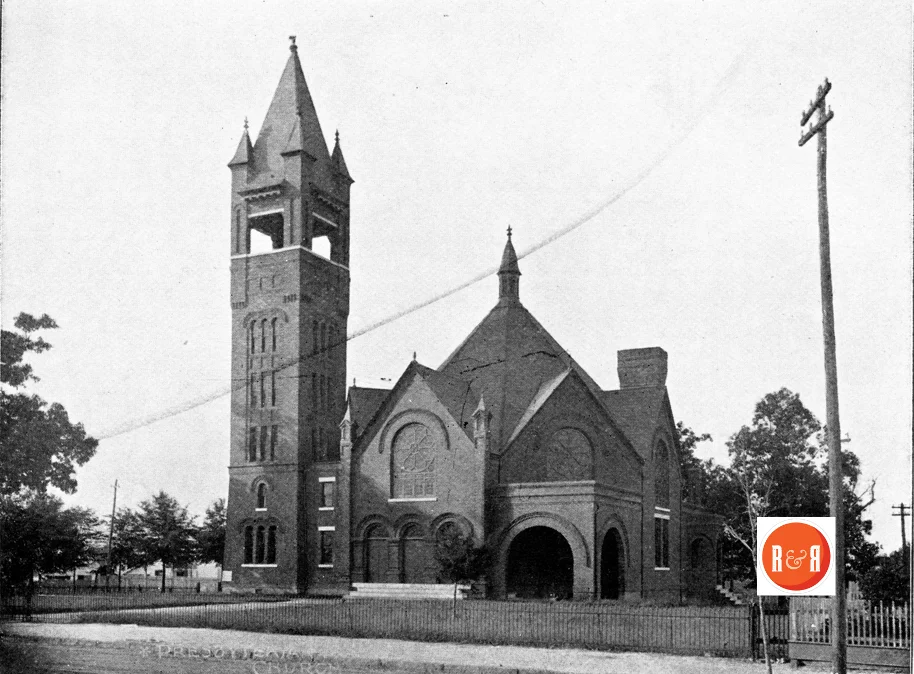 Image of the current church shortly after construction. Note the bell tower was shortened, following a massive tornado, which damaged the tower in 1925.