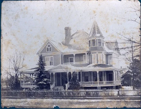 The historic Reid home on East Main Street, ca. 1910