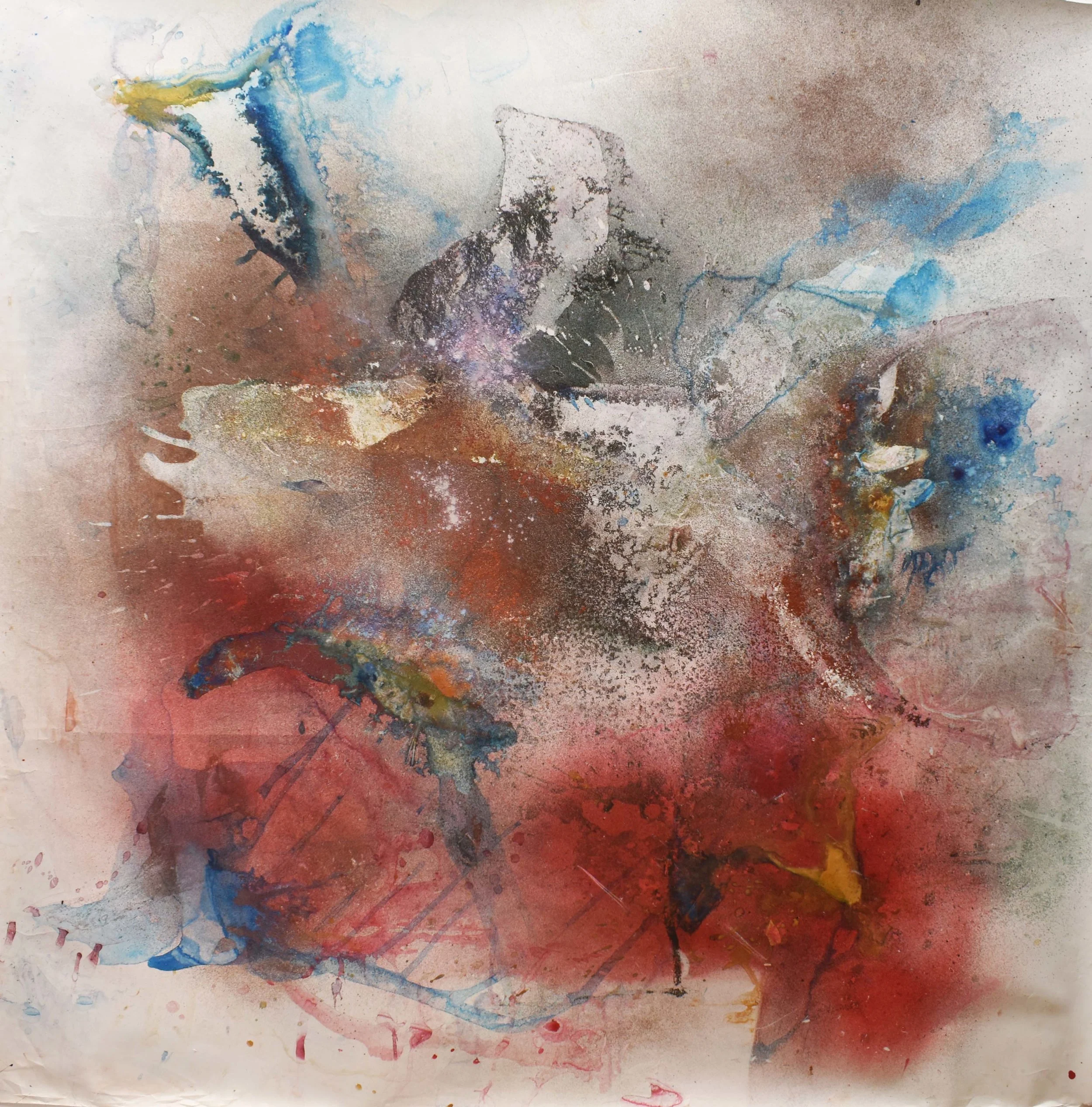  1.  1.45 m x 1.45 m  $28,000 MXN  Acrylic ink and metallic pigments on polypropylene 