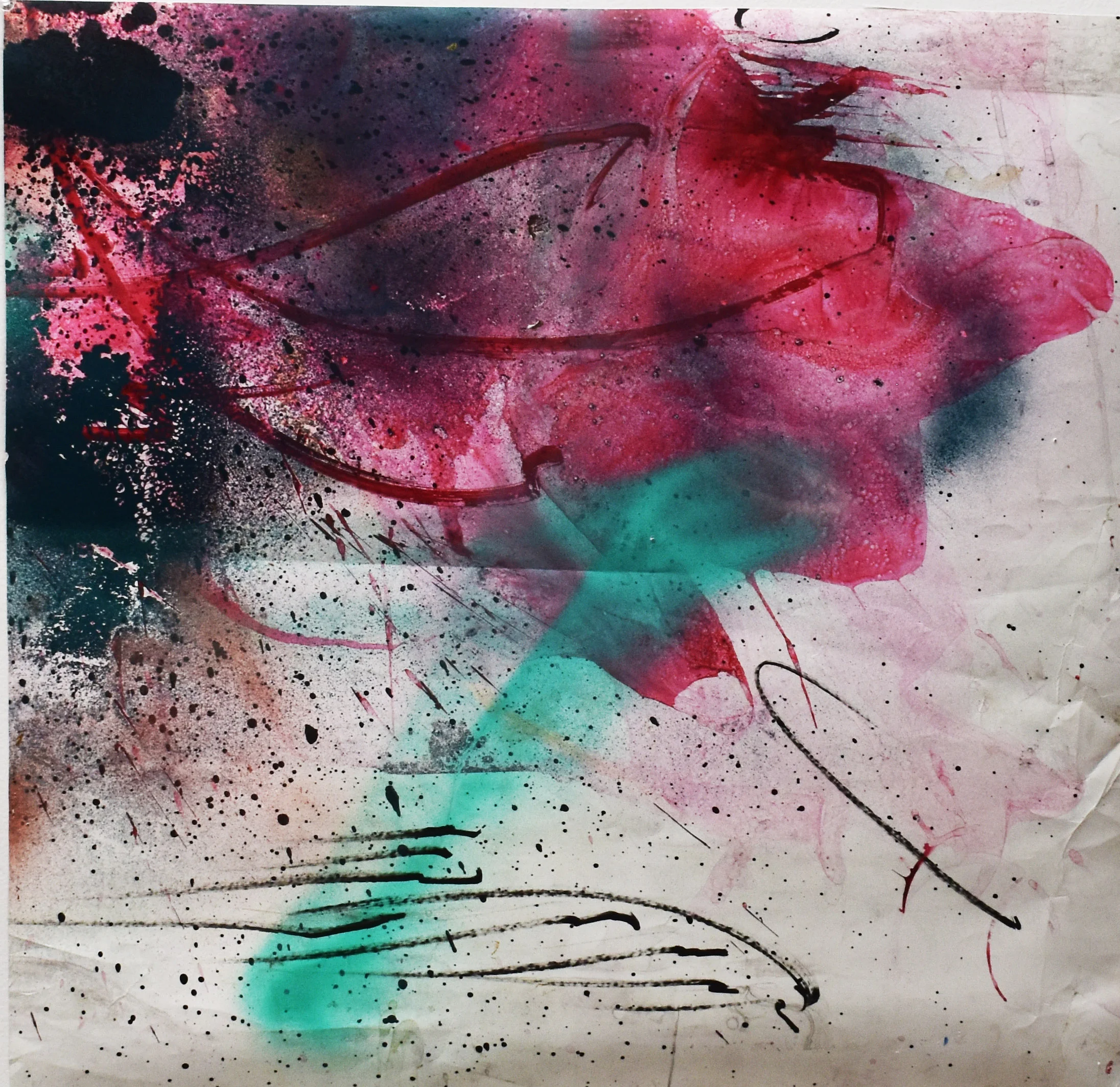  13. SIDE A  69 CM X 65 CM  $18,000 MXN  Acrylic ink on polypropylene 