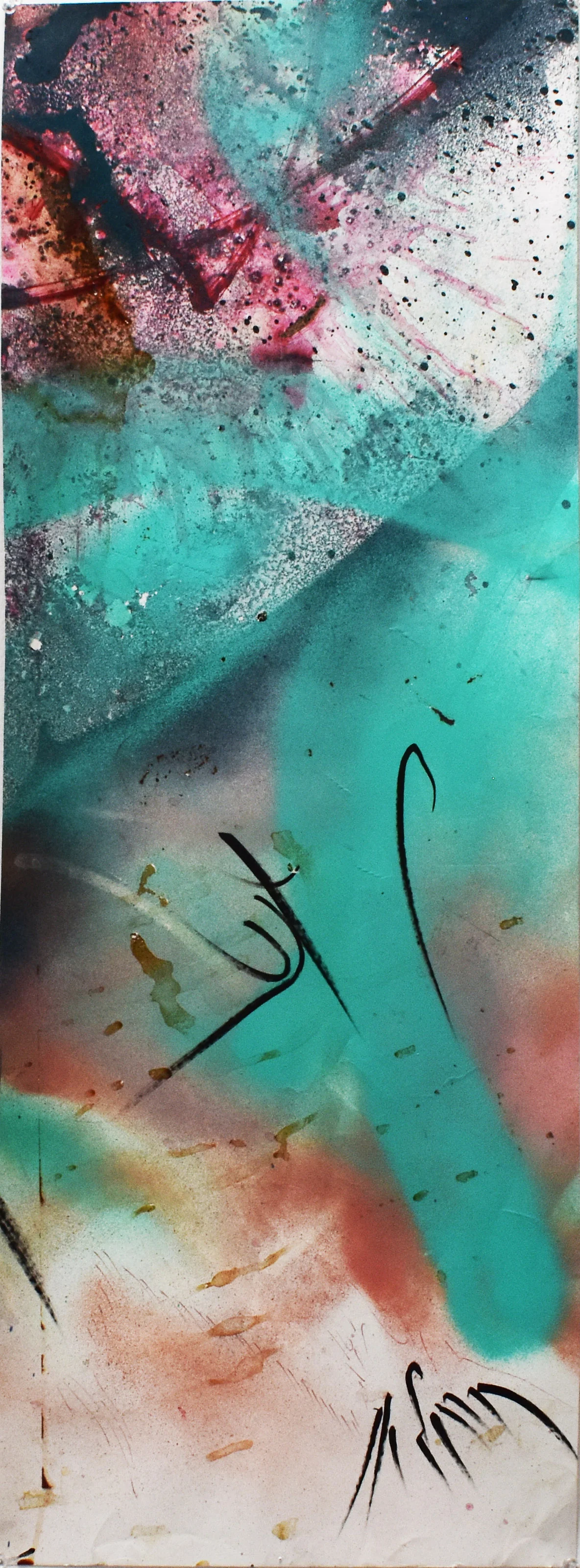  16. SIDE A  31 cm x 84 cm  $18,000 MXN  Acrylic ink on polypropylene 