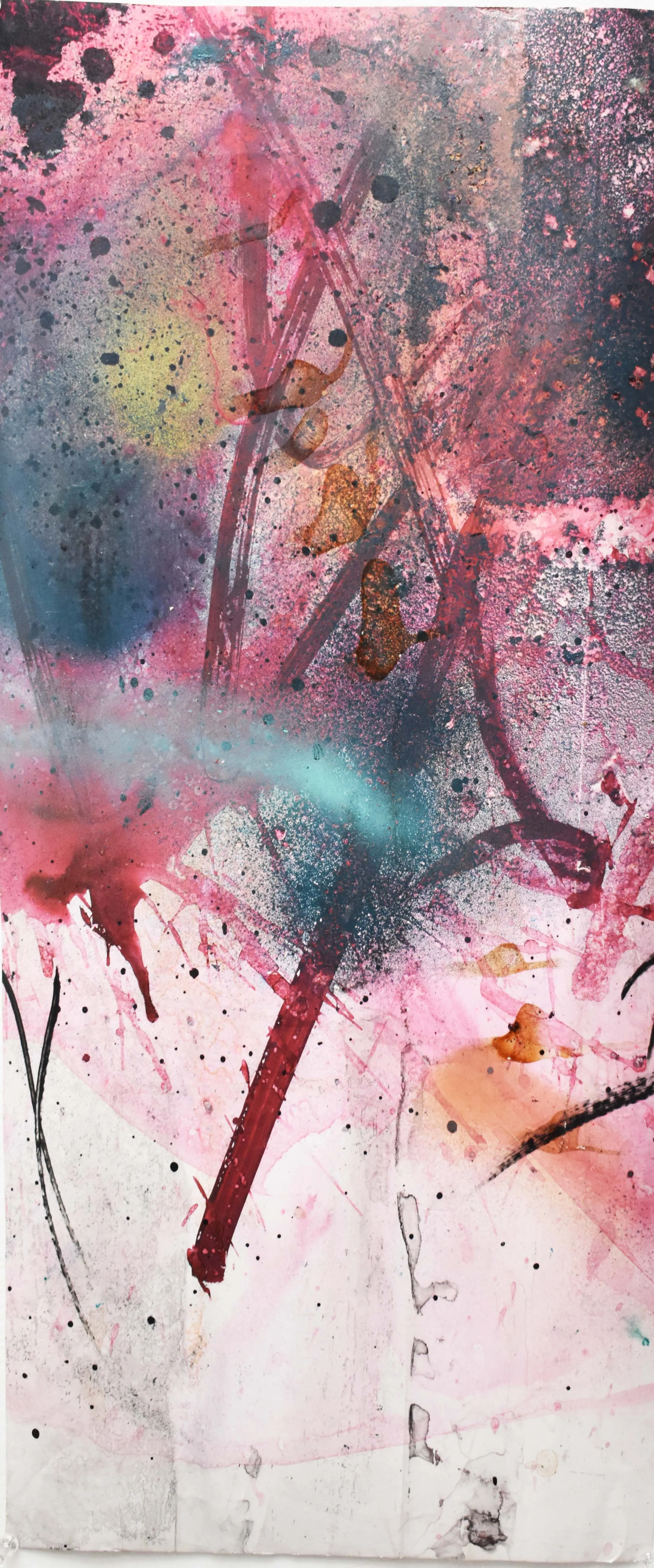  19. SIDE A  28 cm x 65 cm  $18,000 MXN  Acrylic ink on polypropylene 