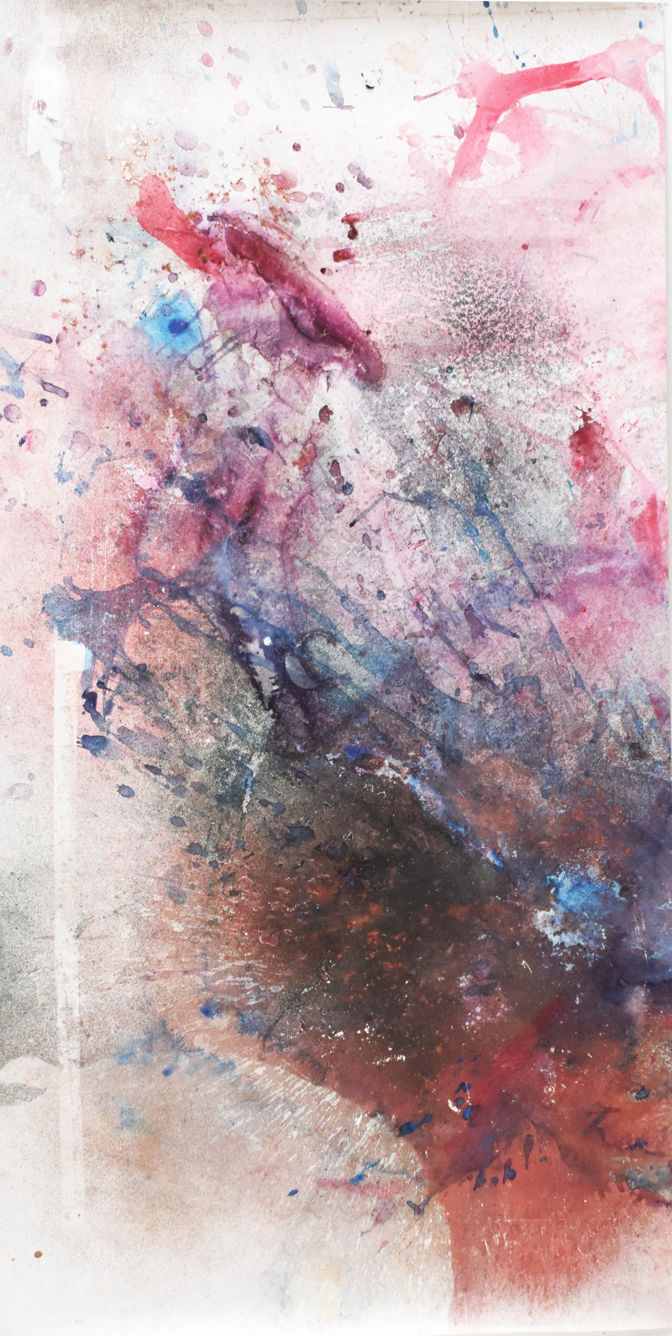  21.  73 cm x 1.40 m *  $18,000 MXN  Acrylic ink and metallic pigments on polypropylene 