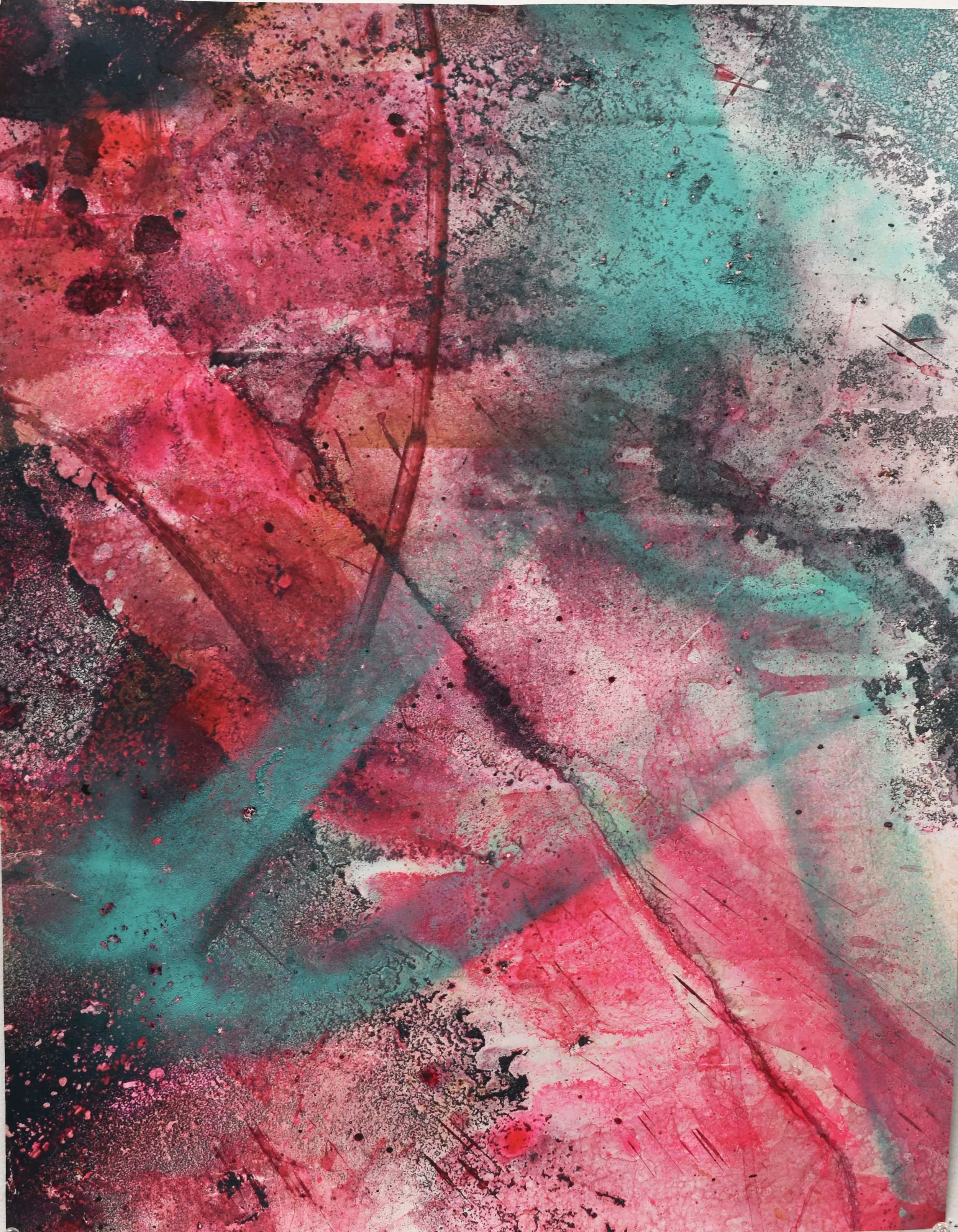  20. SIDE A  23 cm x 34 cm *  $12,000 MXN  Acrylic ink on polypropylene 