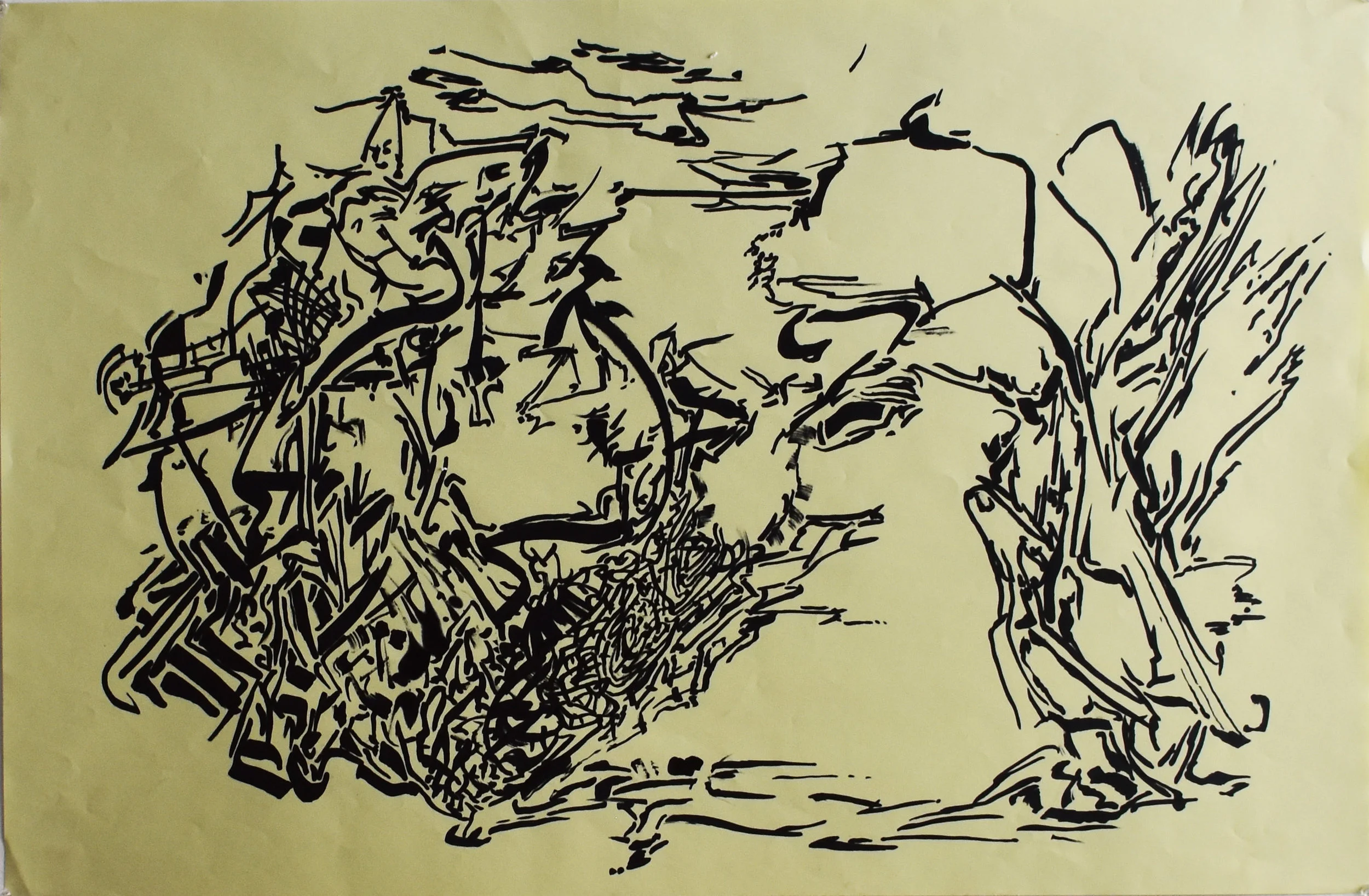  27.  89 cm x 42 cm  $6,000 MXN  Acrylic marker on paper 