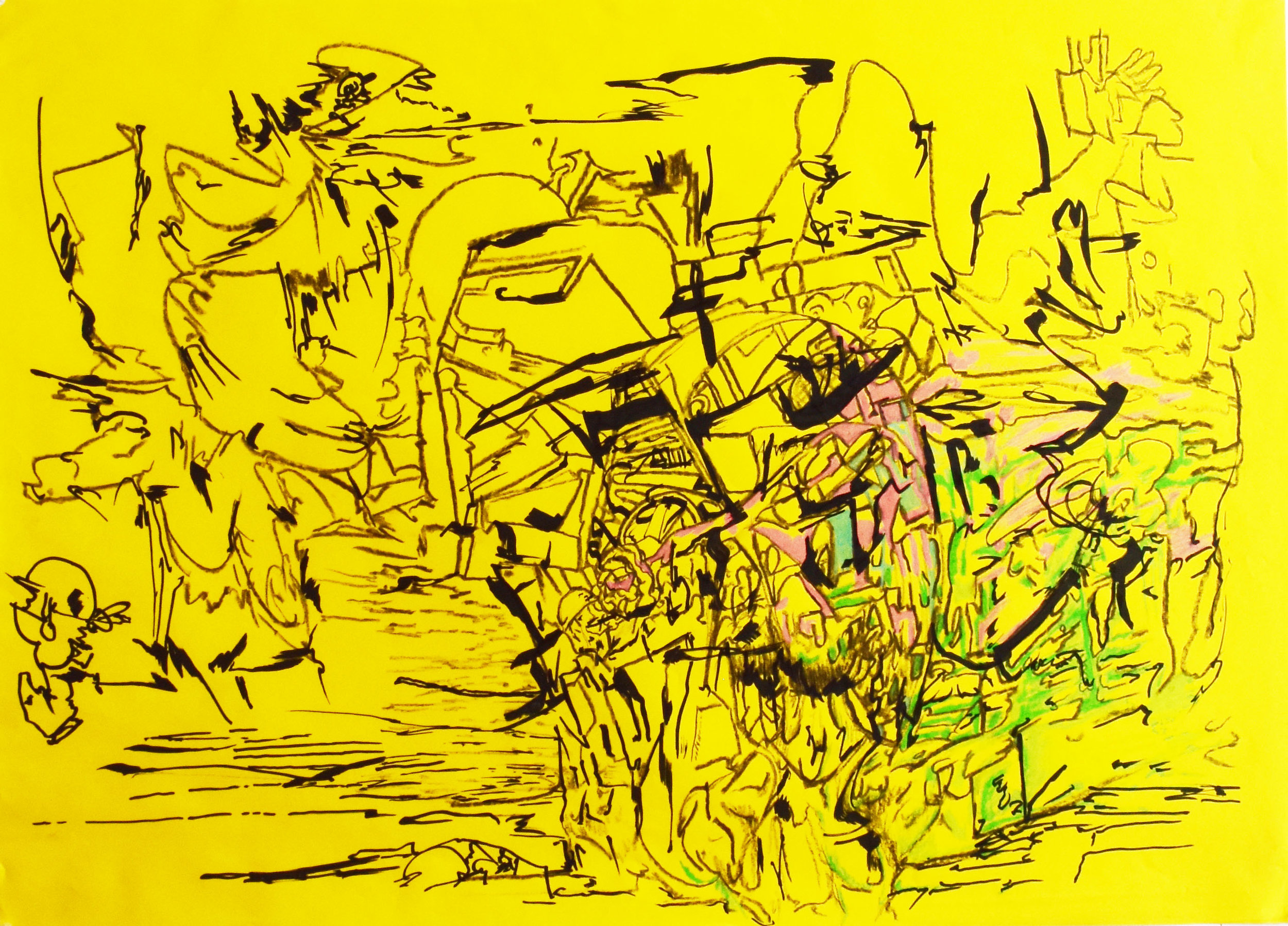  32.  89 cm x 42 cm  $6,000 MXN  Acrylic marker on paper 