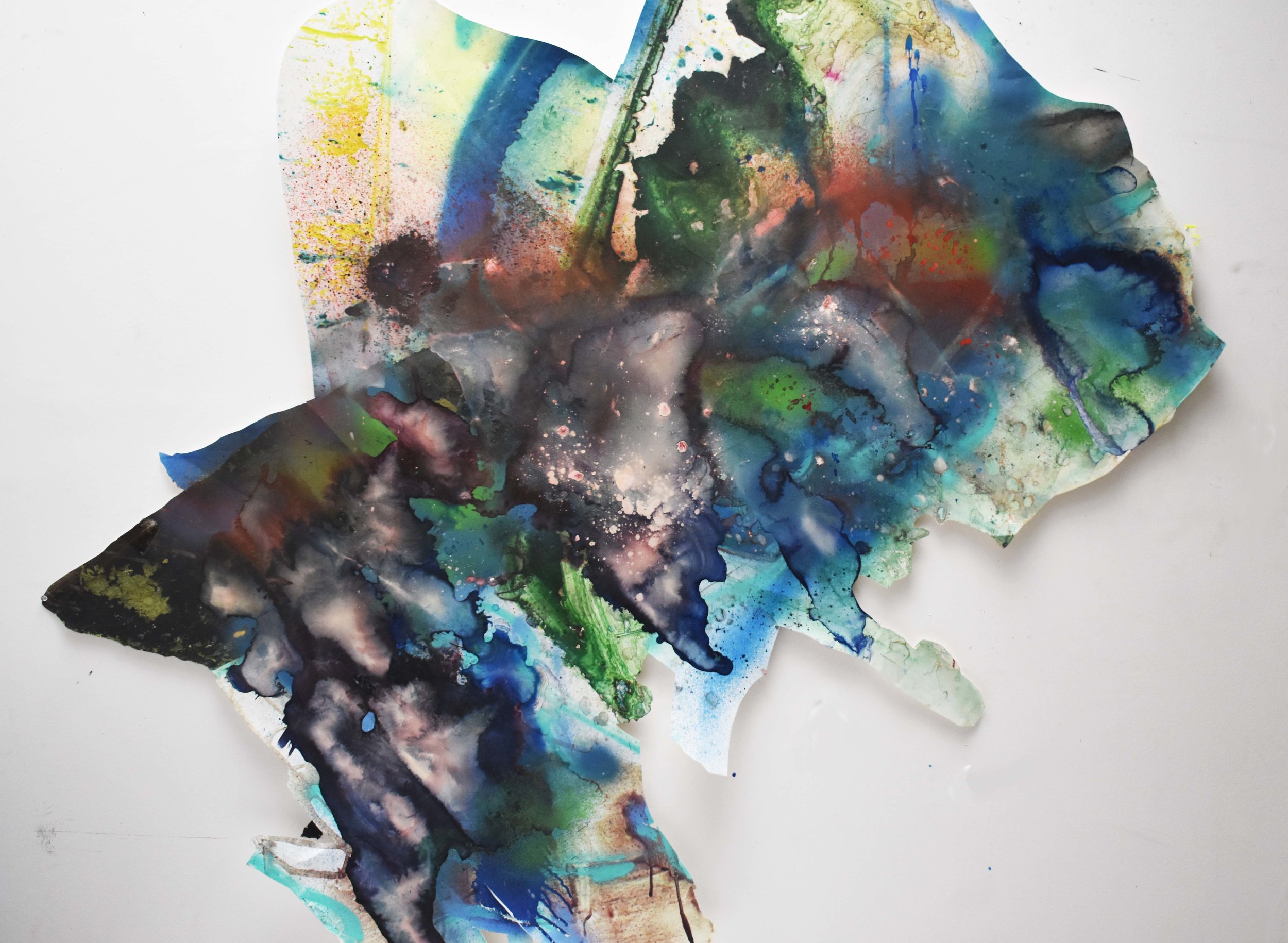  35.  1.50 m x 1.70 m *  $24,000 MXN  Acrylic ink and metallic pigments on polypropylene 