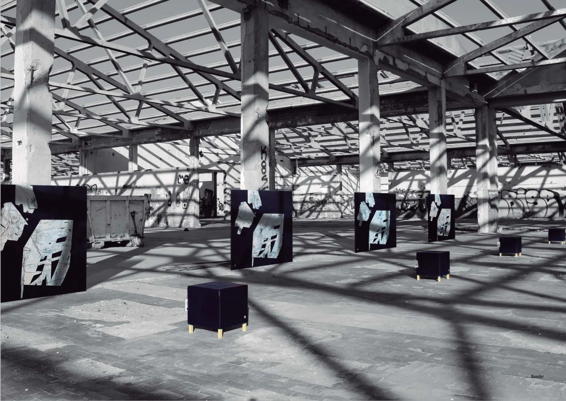 Four paintings, four seats (aka 4|4): new work by Werner Thöni