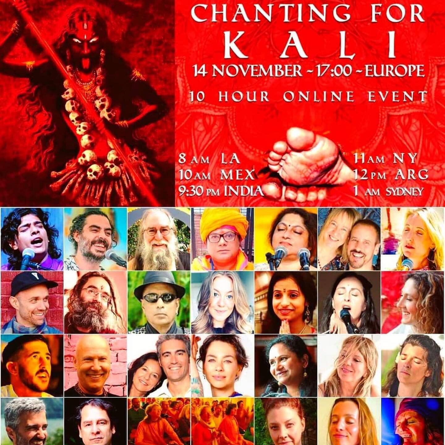 Chanting to Kali all day tomorrow on the One Mantra Facebook page. I&rsquo;ll be chanting at 4:20pm EST also on my page Ambikachant. Happy Diwali all!!! #repost @jaya__deva
・・・
🔥 Please join this Saturday 14th of November to celebrate KALI PUJA and 