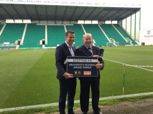 Prestigious SFA award for Scottish Walking Football legend Peter Collins