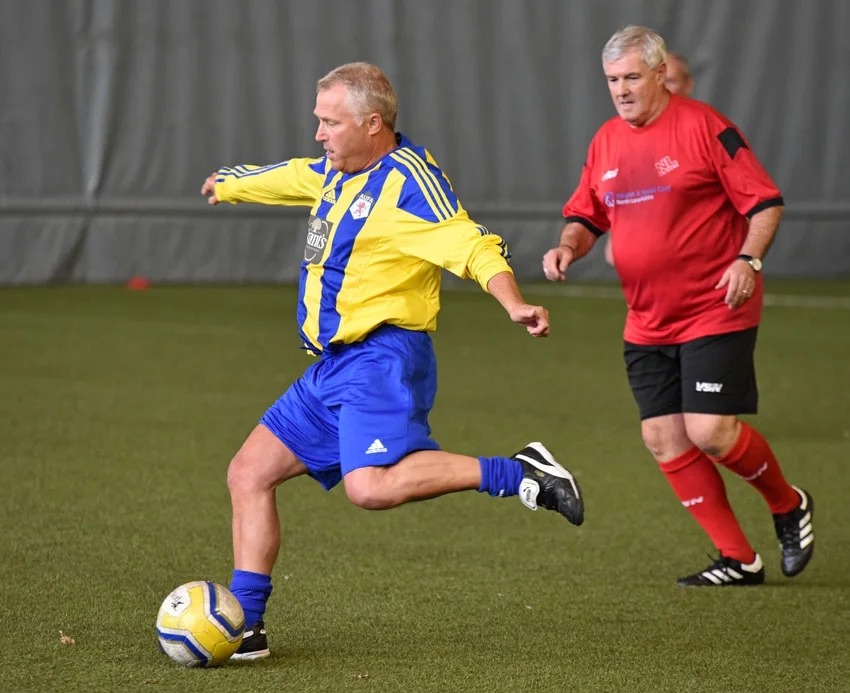 Action from Ayr United Parkhouse V North Lanarkshire Leisure (red)