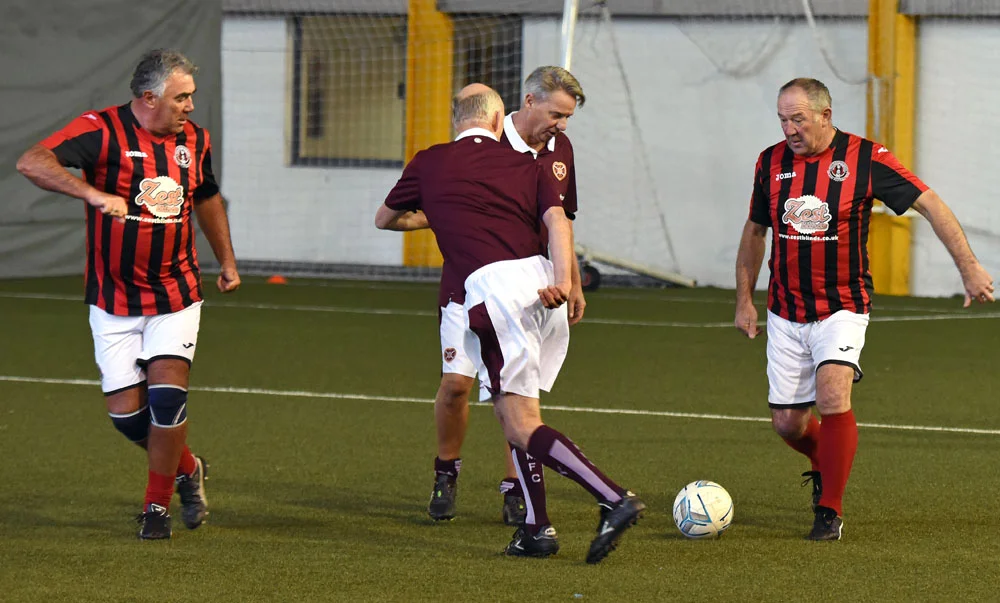 Action from the Hearts 56 V Gala Fairydean Rovers 1-1 draw today