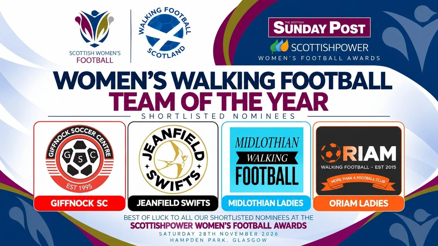 Walking Football Women’s Team of the Year - Shortlist Announced!