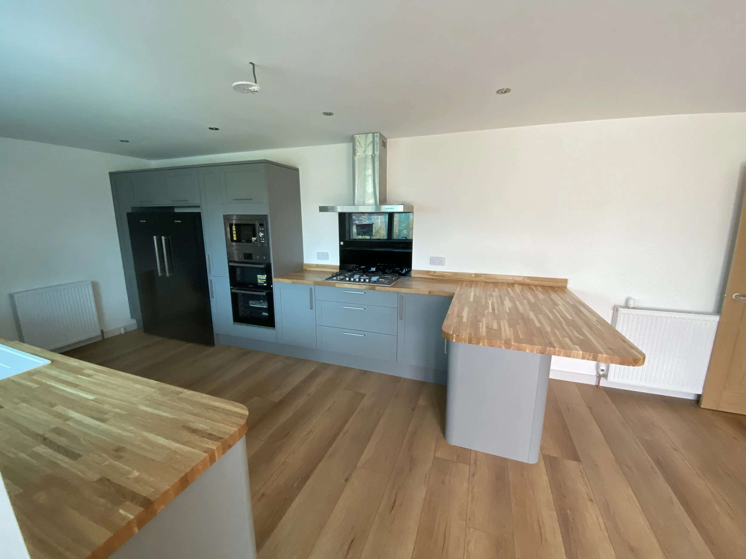 Solid oak worktop kitchen 