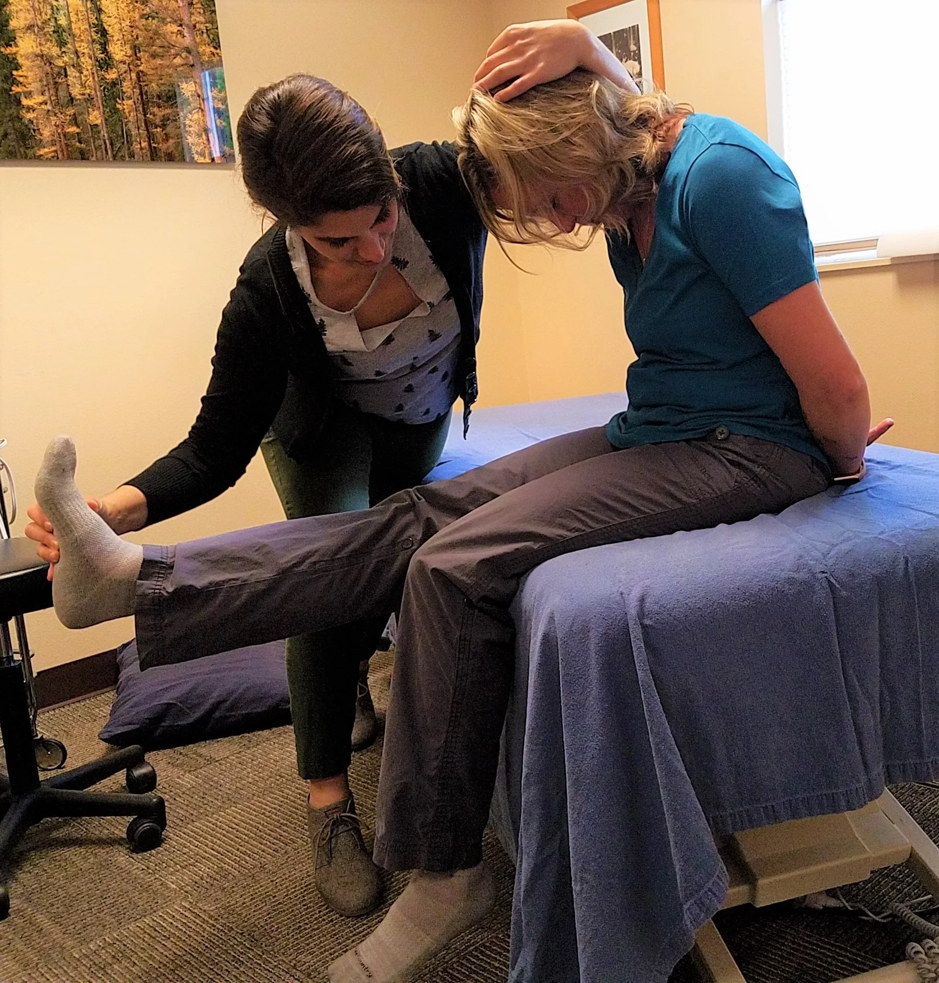 Mychal Manning, DPT, uses the Neurodynamics Slump test to determine cause of hamstring pain.