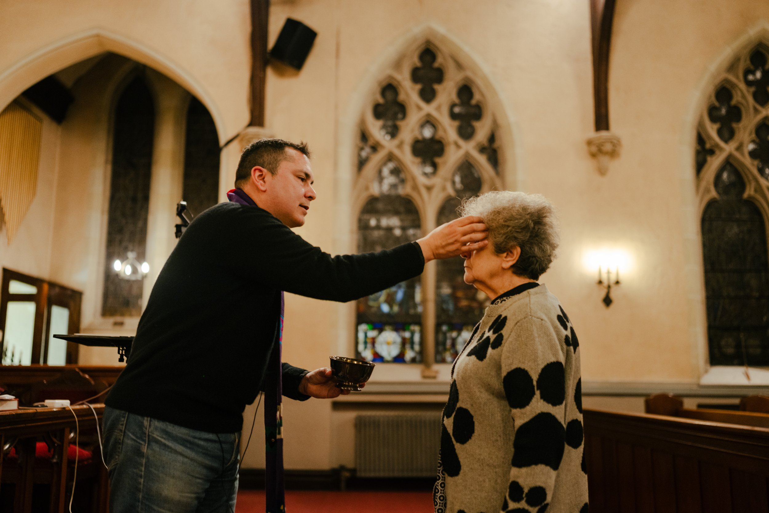 Ash Wednesday at Trinity Reformed Church in Queens, NYC