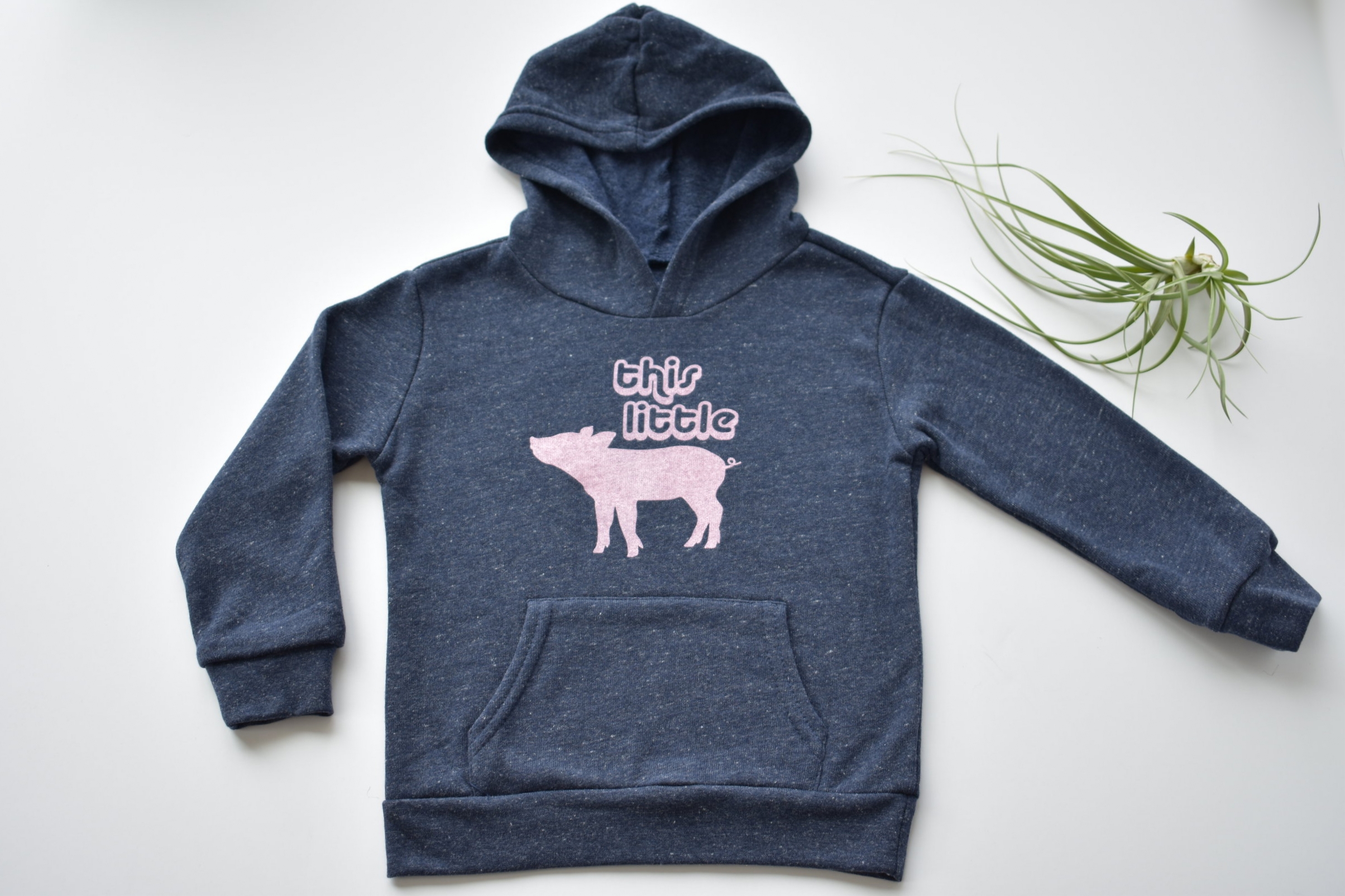 little piggy hoodie front