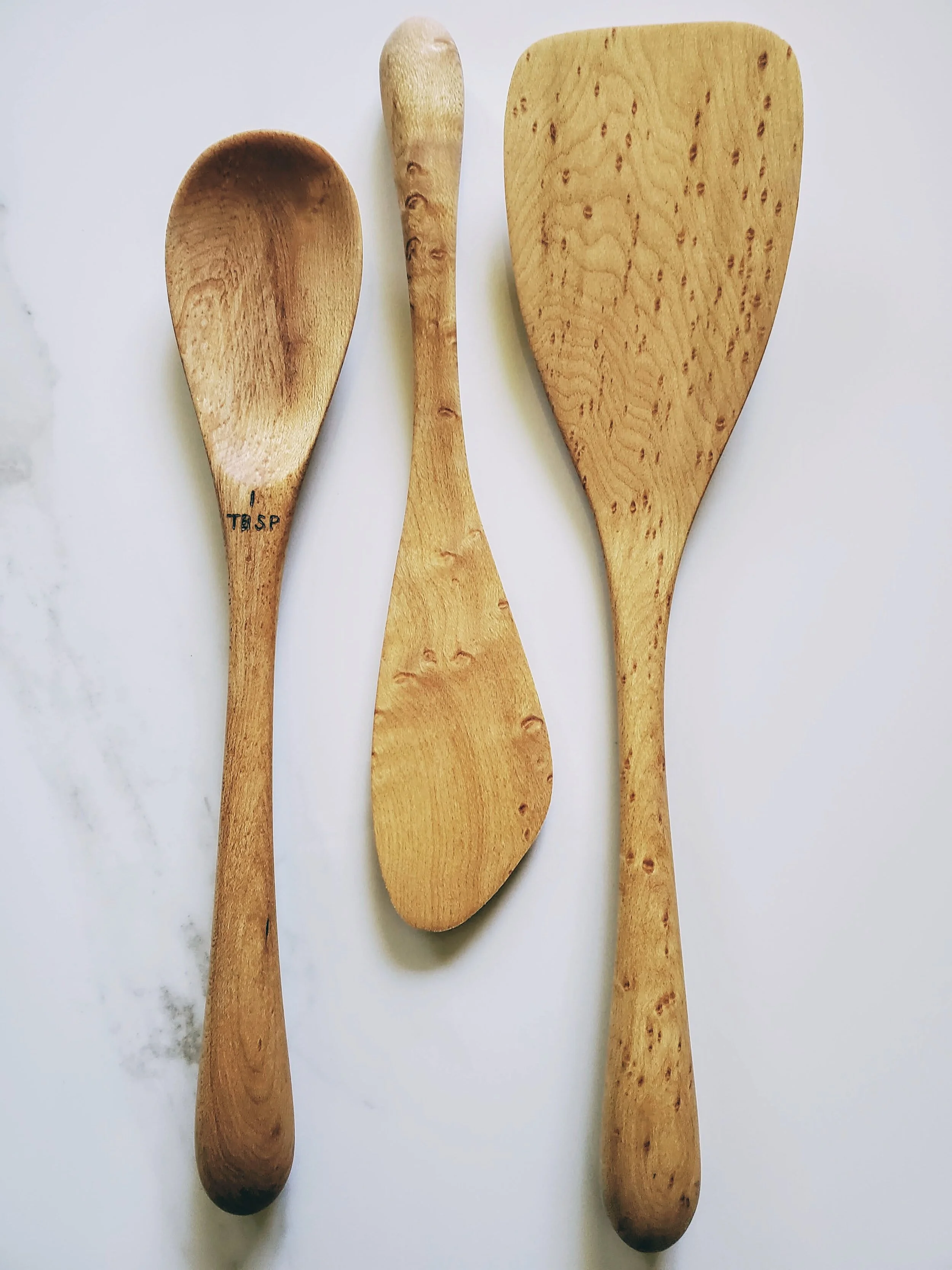 Handcrafted 3 Piece Wooden Spoon Kitchen Starter Set - Petite Stir Fry